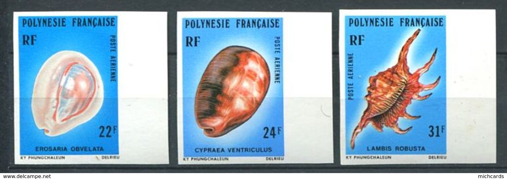 221 POLYNESIE 1978 - Yvert 132/34 Non Dentele - Coquillage - Neuf ** (MNH) Sans Trace De Charniere - Nuovi