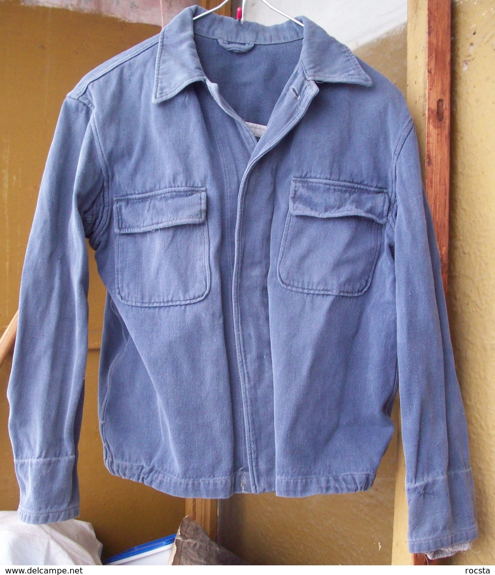 Vintage European Army Or NAVY Workwear Uniform Cotton Blue Jacket - Uniforms