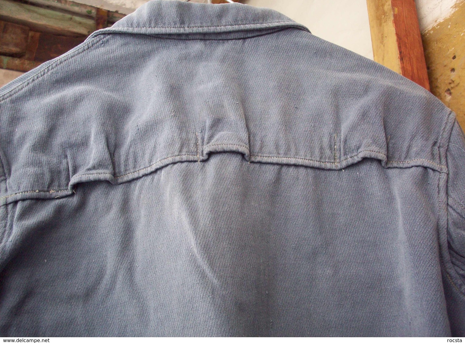 Vintage european army or NAVY workwear uniform cotton blue jacket