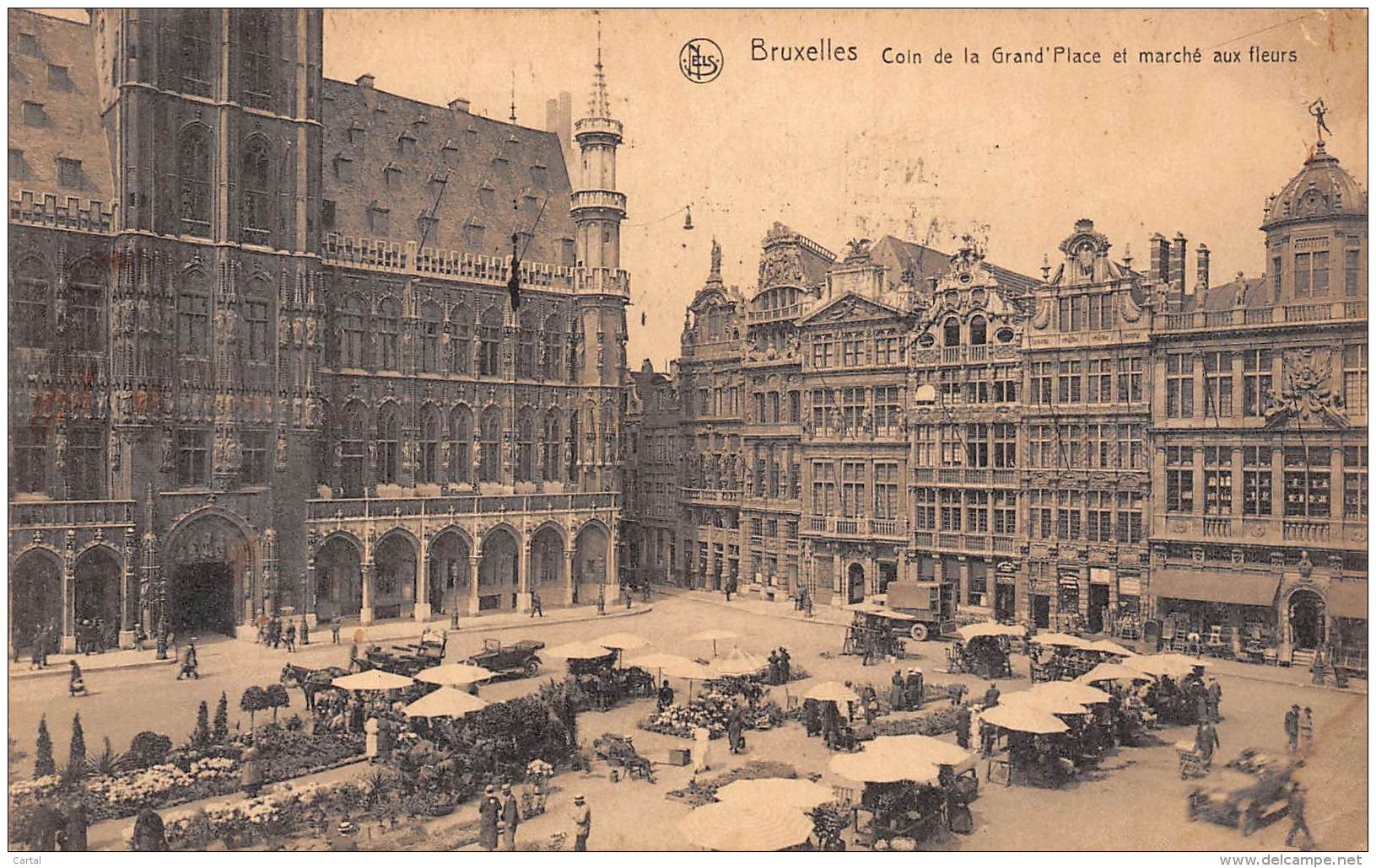 BRUXELLES - Coin De La Grand'Place Et Marché Aux Fleurs - Markten