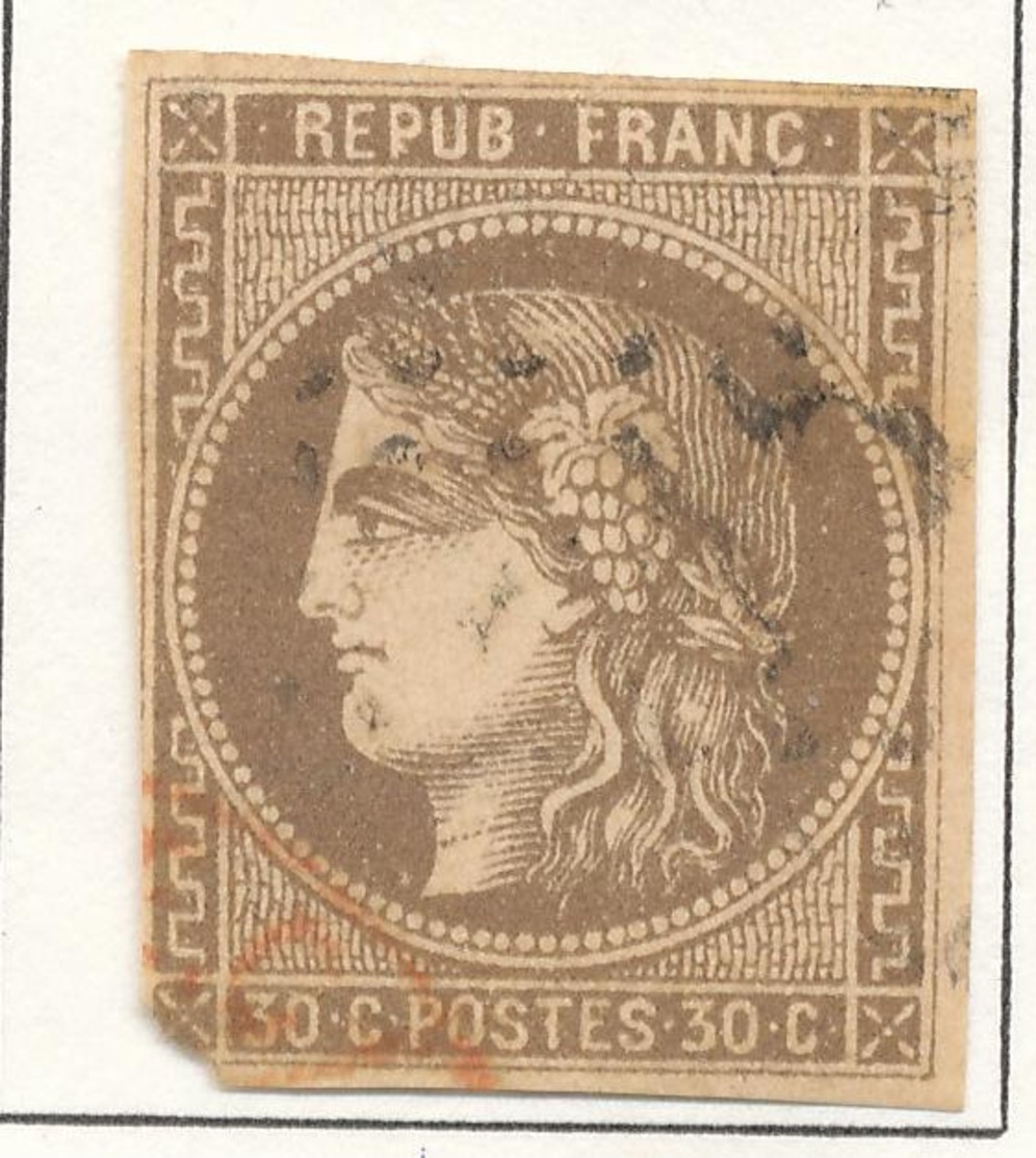 N°47 NUANCE ET OBLITERATION. - 1870 Ausgabe Bordeaux