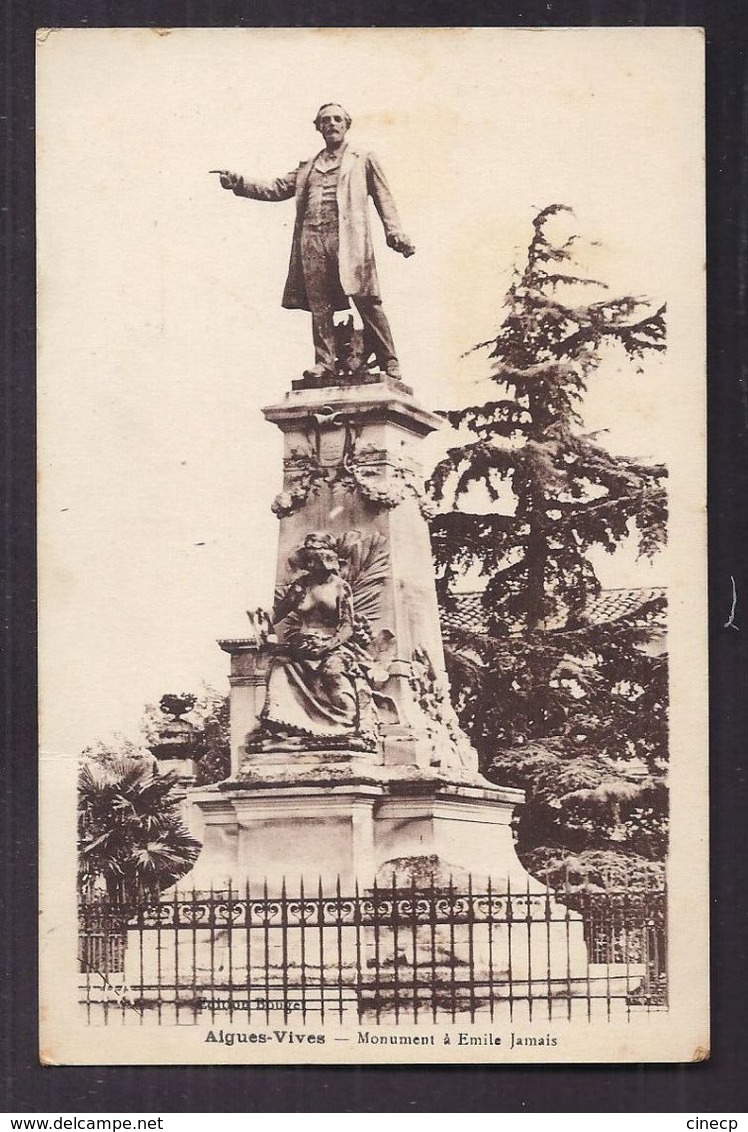 CPA 30 - AIGUES-VIVES - Monument à Emile Jamais - TB PLAN EDIFICE - Aigues-Vives