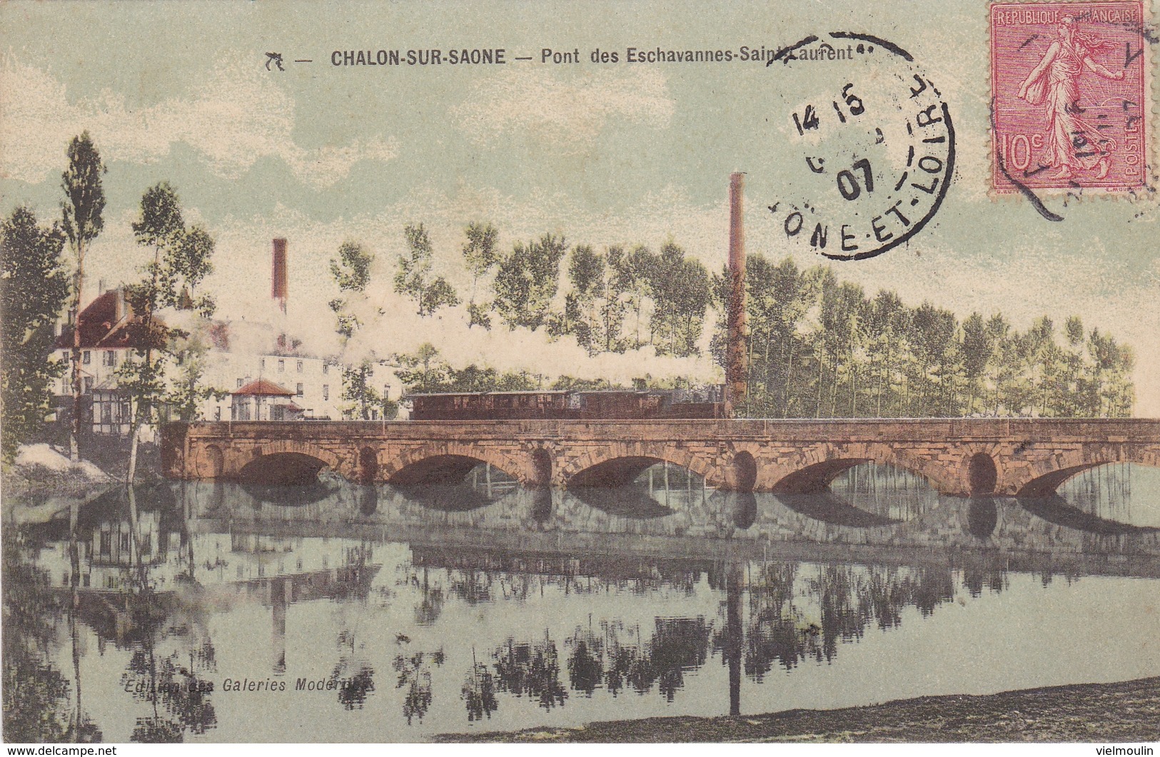 CHALON SUR SAONE 71 PONT DES ESCHAVANNES SAINT LAURENT BELLE CARTE  RARE !!! - Chalon Sur Saone