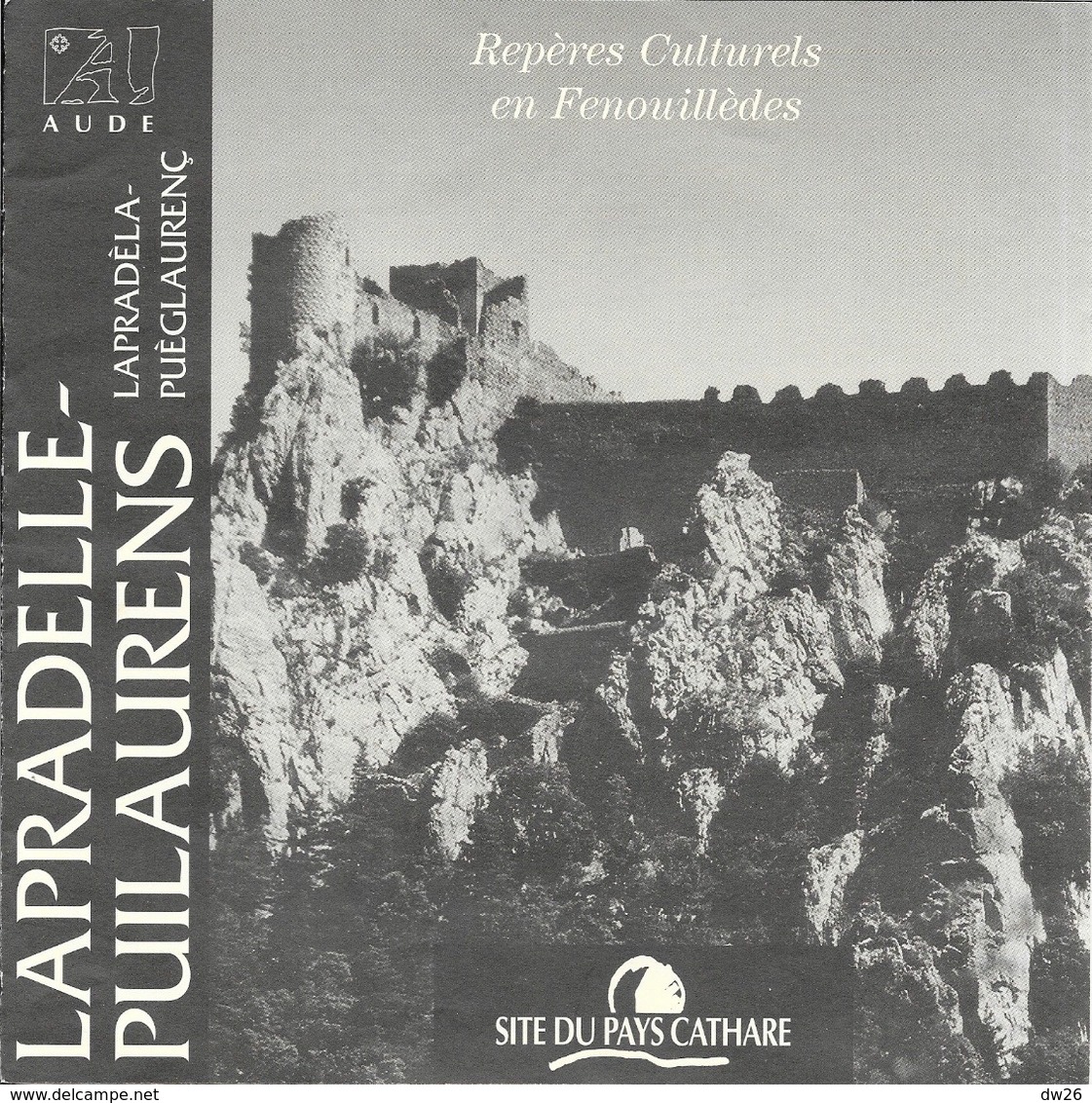 Lot de 6 dépliants et plans: Site du Pays Cathare dans l'Aude, St-Hilaire, Lastours, Arques, Puilaurens...