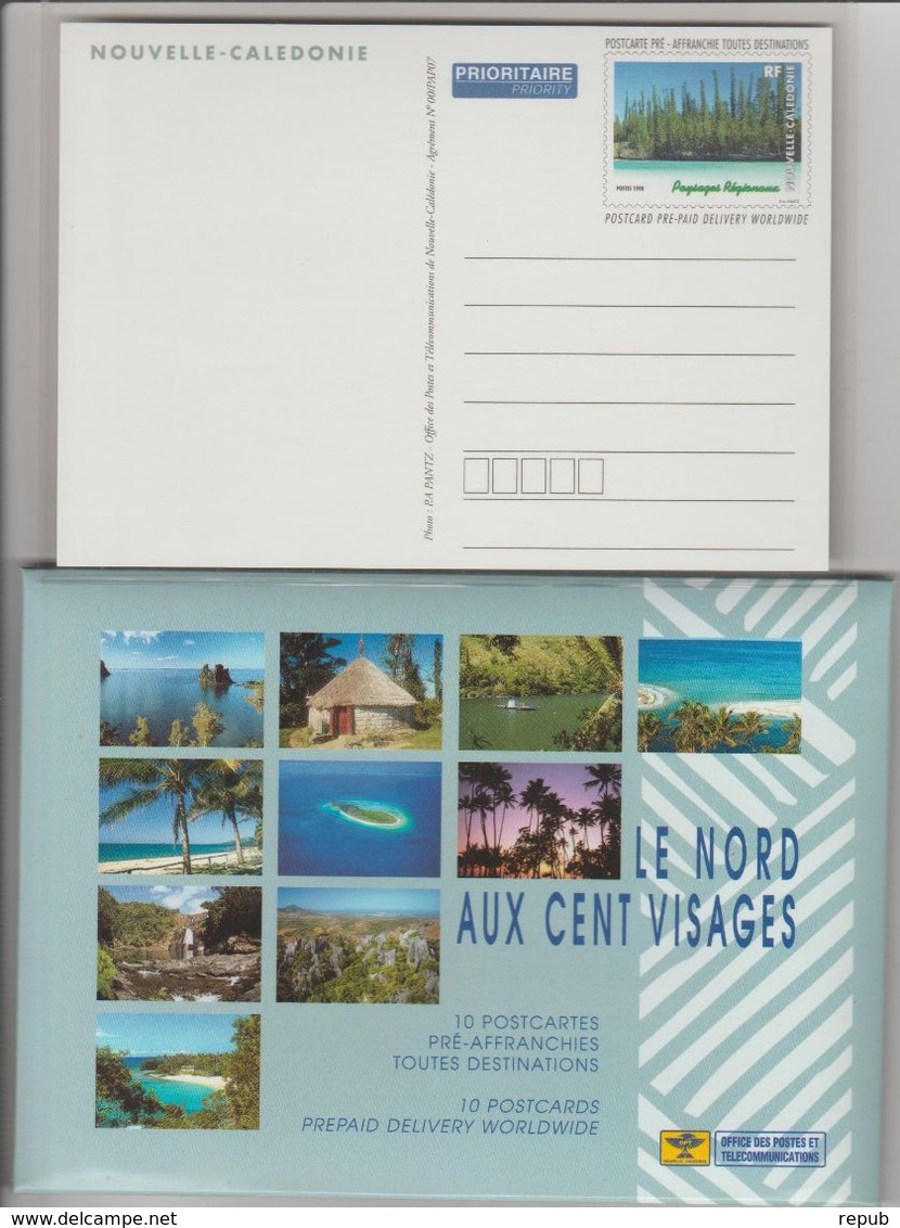 Nouvelle Calédonie Année 2001, Série De 10 Cartes Nord Aux Cent Visages Réf Yvert 35-CP à 44-CP - Prêt-à-poster
