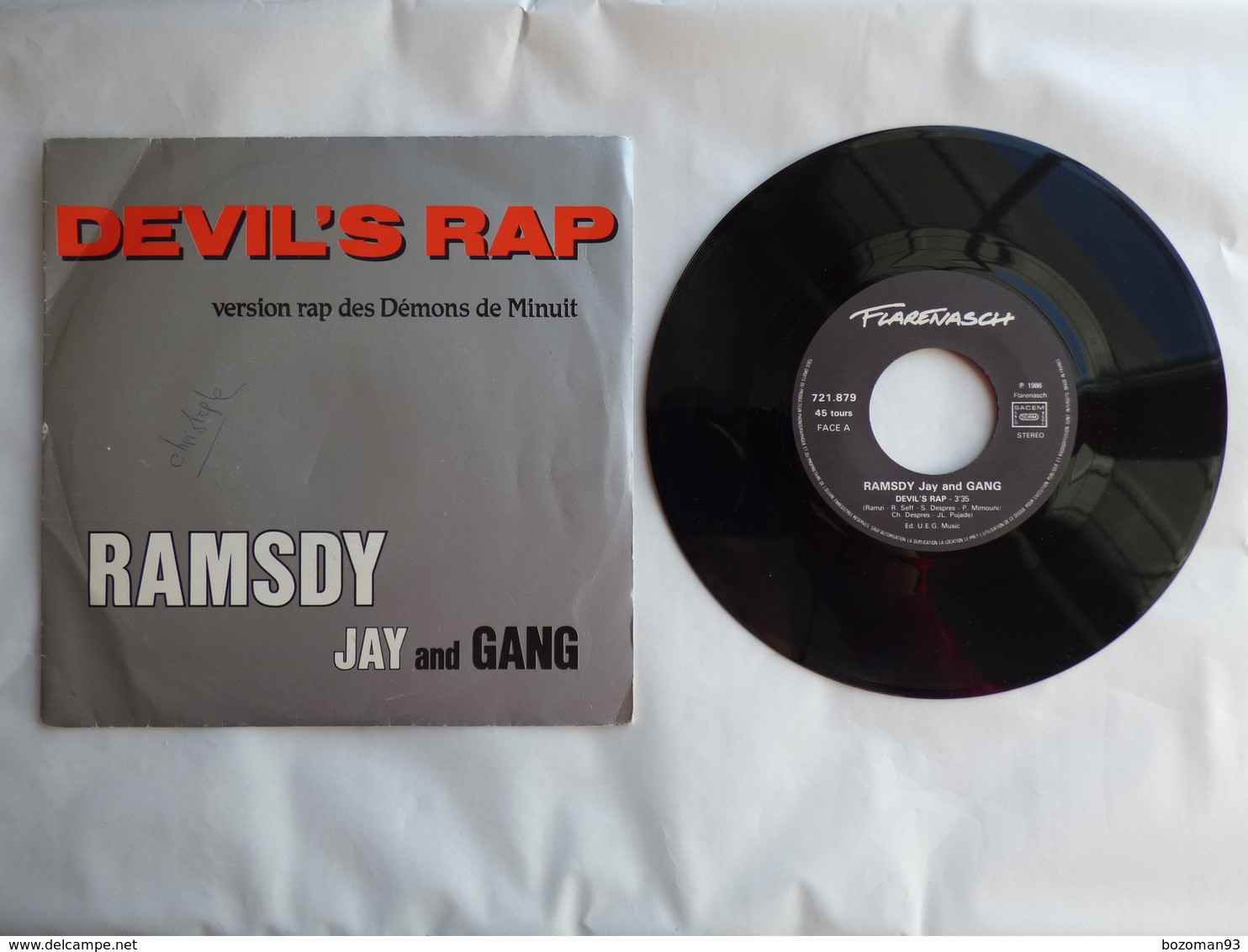 EP 45T RAMSDY JAY AND GANG  LABEL  FLARENASCH  DEVIL'S RAP - Rap & Hip Hop