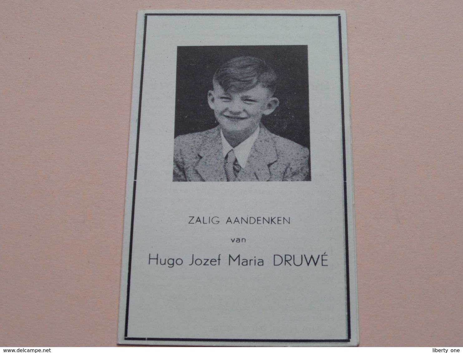 DP Hugo Jozef Maria Druwé () Antwerpen 2 Maart 1940 - Merksem 22 Jan 1953 ( Zie Foto's ) SMARTELIJK ONGEVAL ! - Obituary Notices