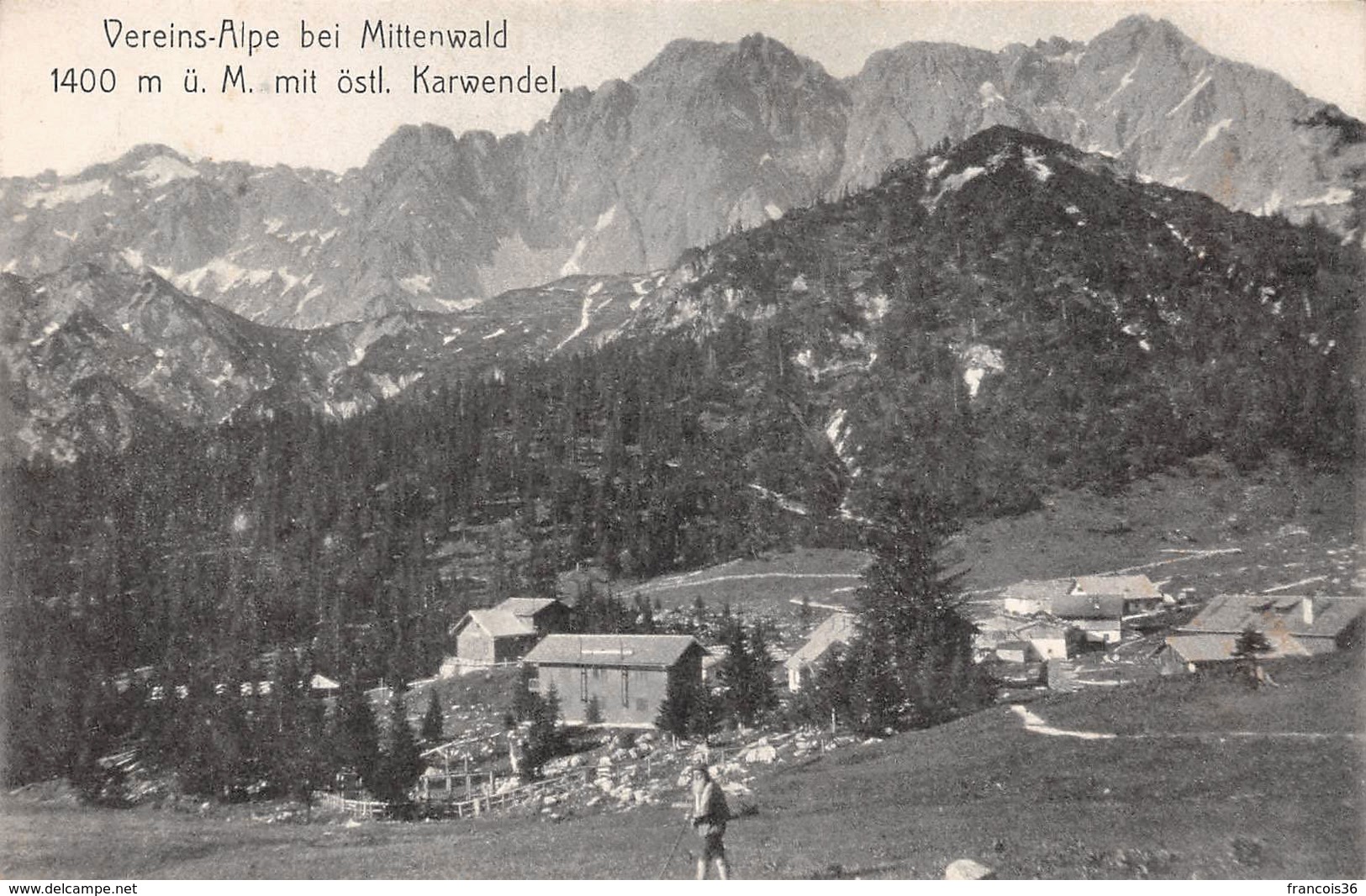 Allemagne - Vereins Alpe Bei Mittenwald 1400 M ü. M. Mit Östl. Karwendel - Mittenwald