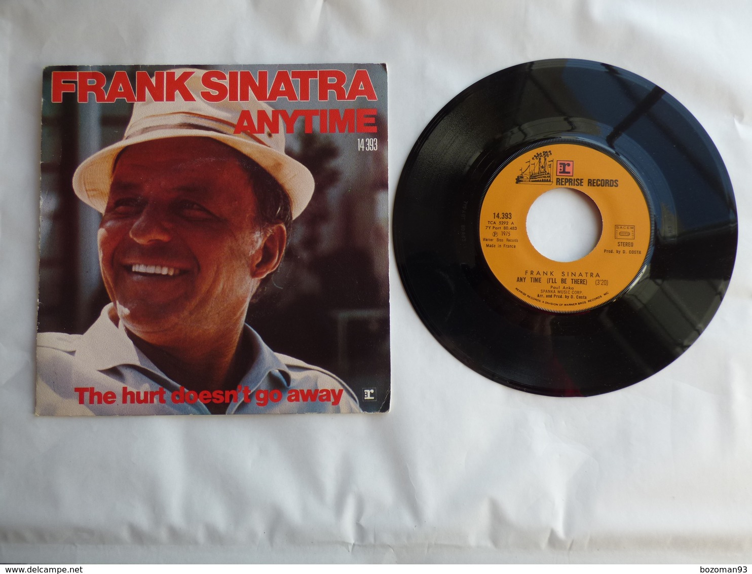 EP 45T FRANK SINATRA  LABEL REPRISE RECORDS 14.933  ANYTIME - Disco, Pop