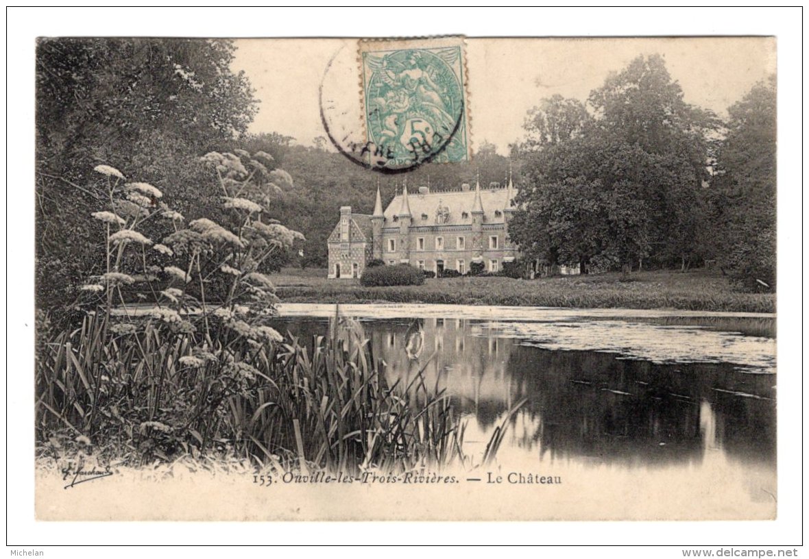 CPA   76   ONVILLE-LES-TROIS-RIVIERES---LE CHATEAU---1906 - Ourville En Caux