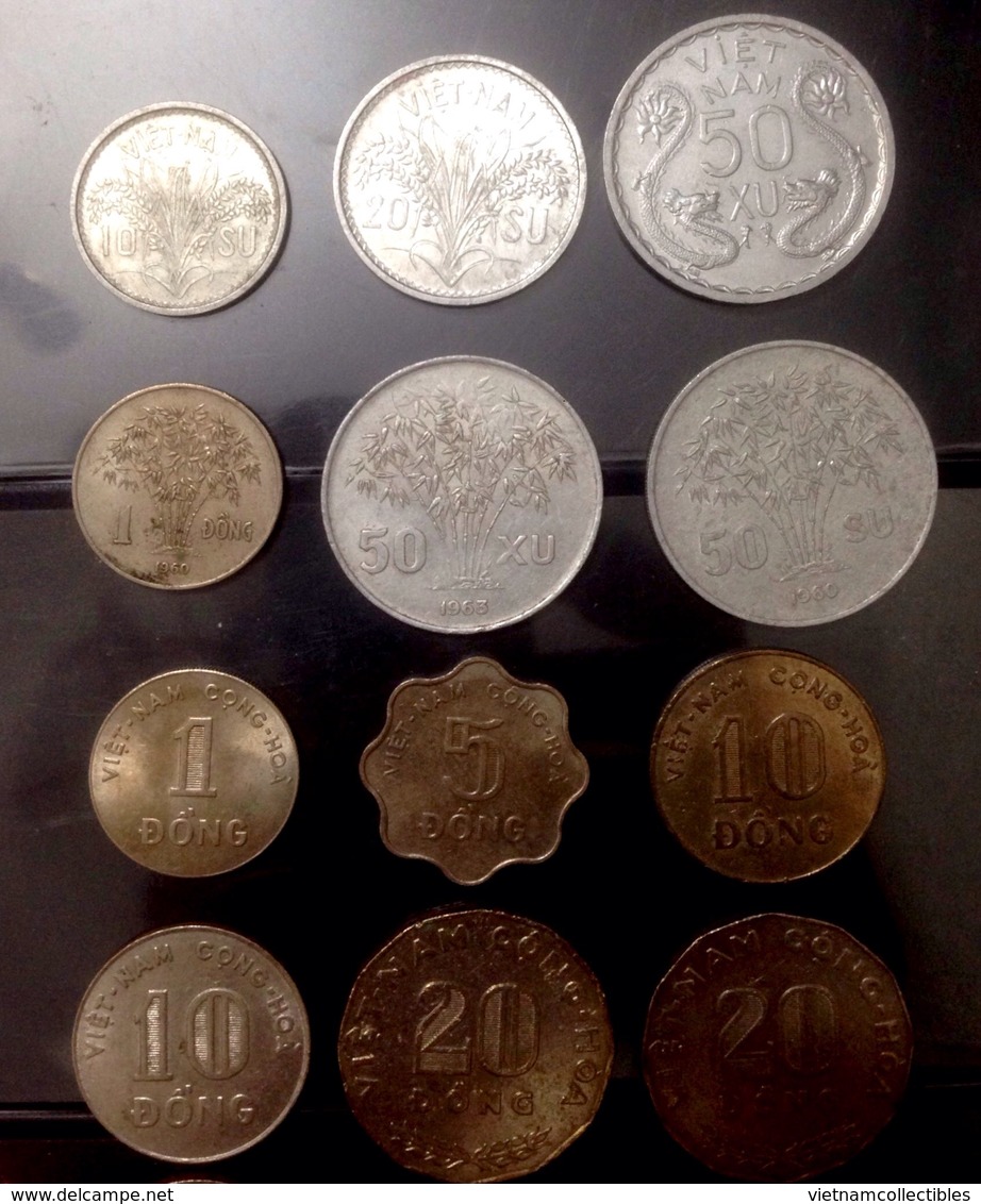 Completed collection of 15 South Vietnam Viet nam coin coins 1953-1974 RARE / 08 photo