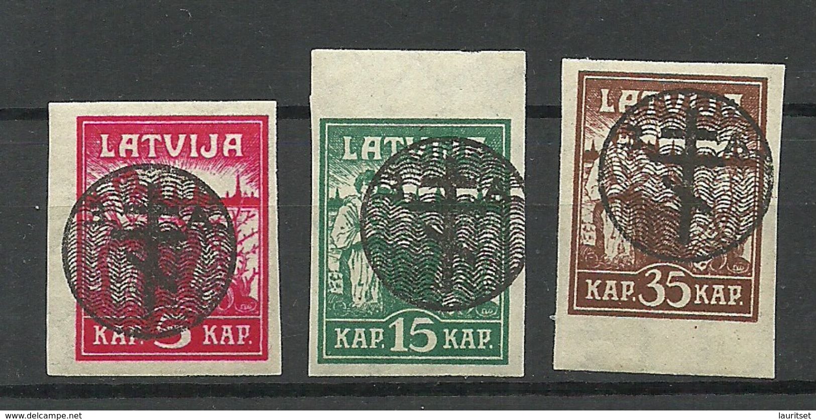 Russia LETTLAND Latvia 1919 Michel 20 - 22 Westarmee Western Army MNH - West Army