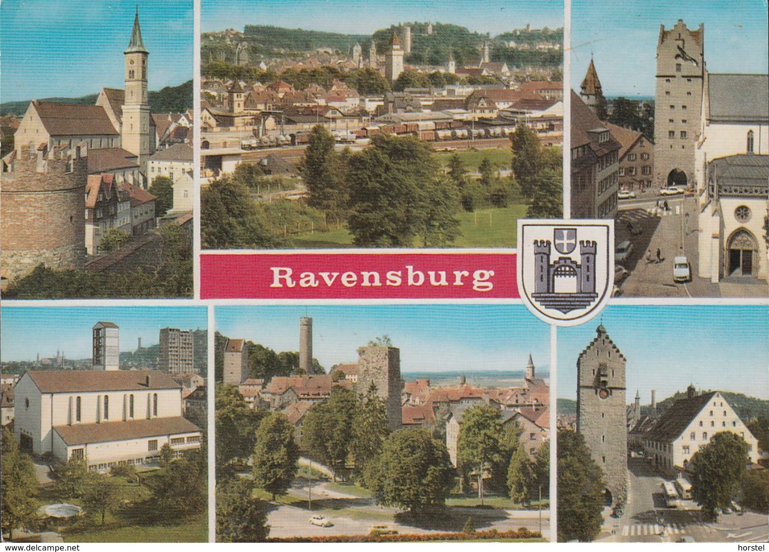 D-88212 Ravensburg - Bahnhof - Railway - Güterwagen - Kirche - Tor - Stadtansicht - Ravensburg