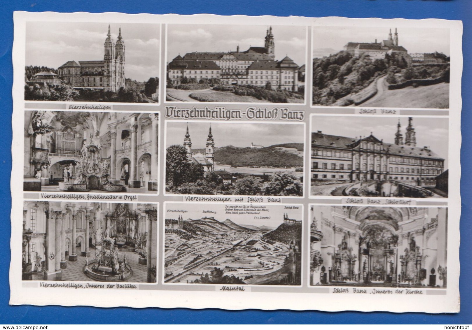 Deutschland; Staffelstein; Vierzehnheiligen; Multibildkarte - Staffelstein