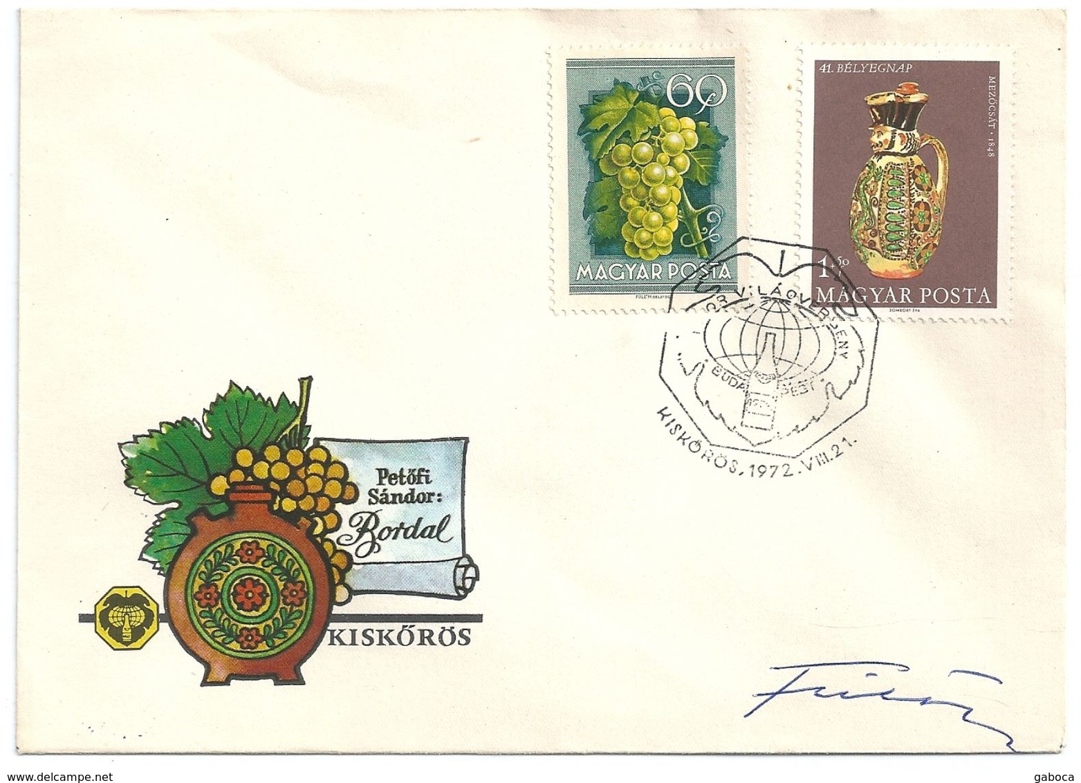 9078 Hungary SPM Economy Agriculture Drink Wine Flora Fruit Plant RARE - Wein & Alkohol