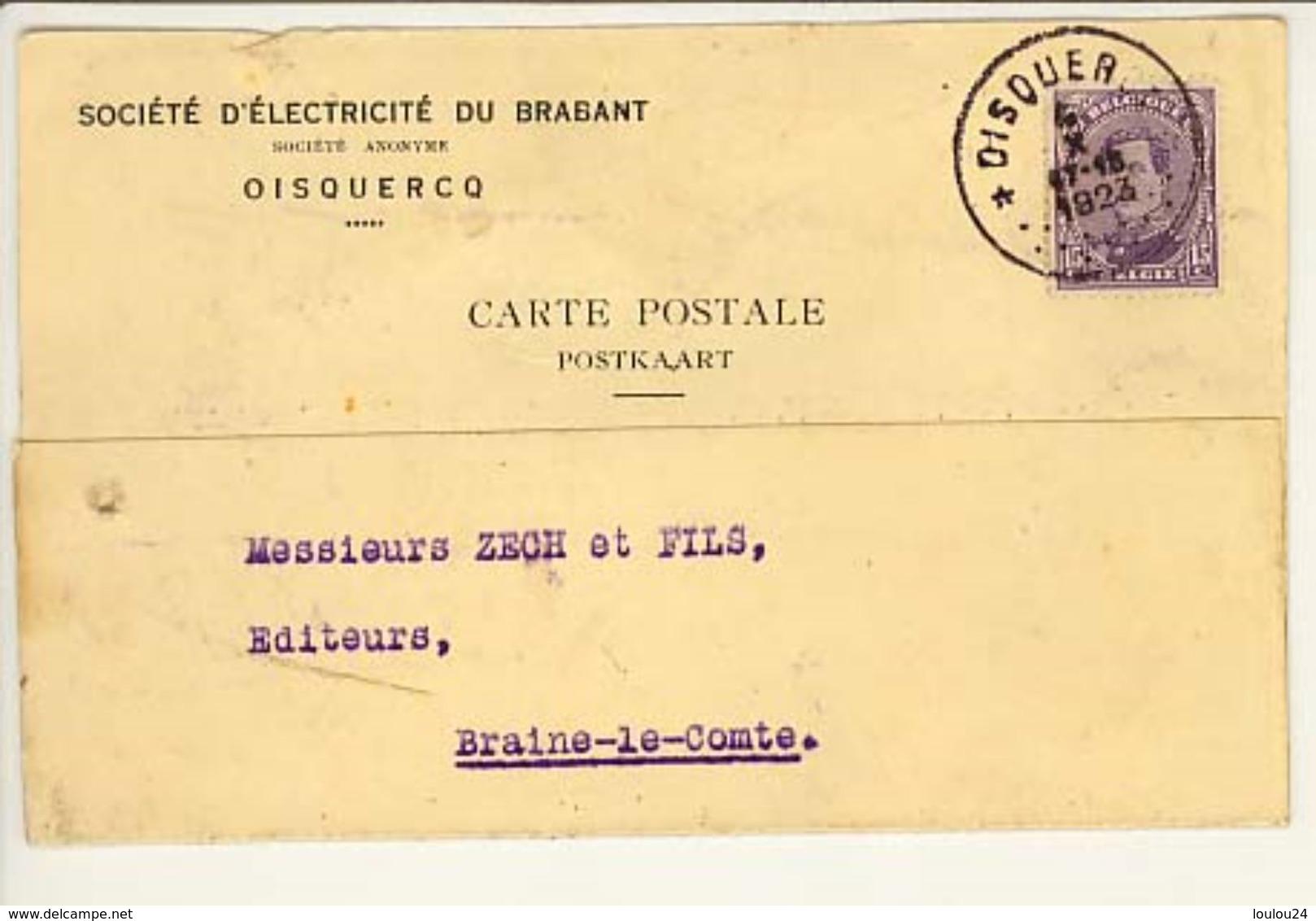 T139   04 10 1923  Etoile Oisquercq - Cachets à étoiles