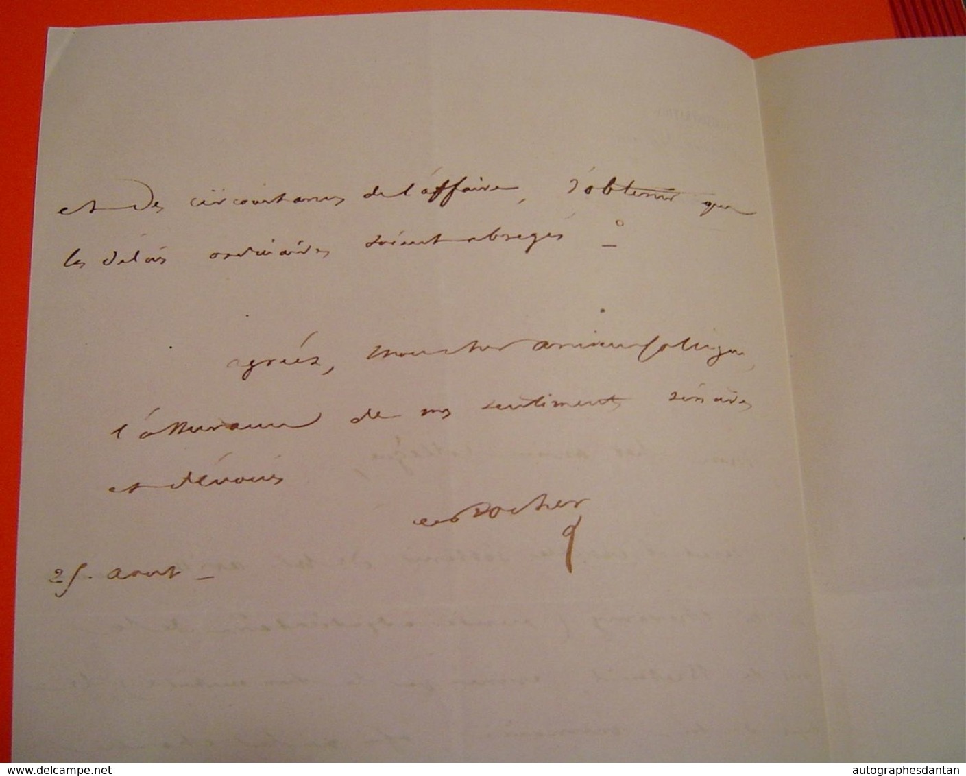 L.A.S Edouard BOCHER Ami Intime D'Alfred De MUSSET - Maison D'Orléans - Forêt De Breteuil -Chevamy Lettre Autographe LAS - Autres & Non Classés