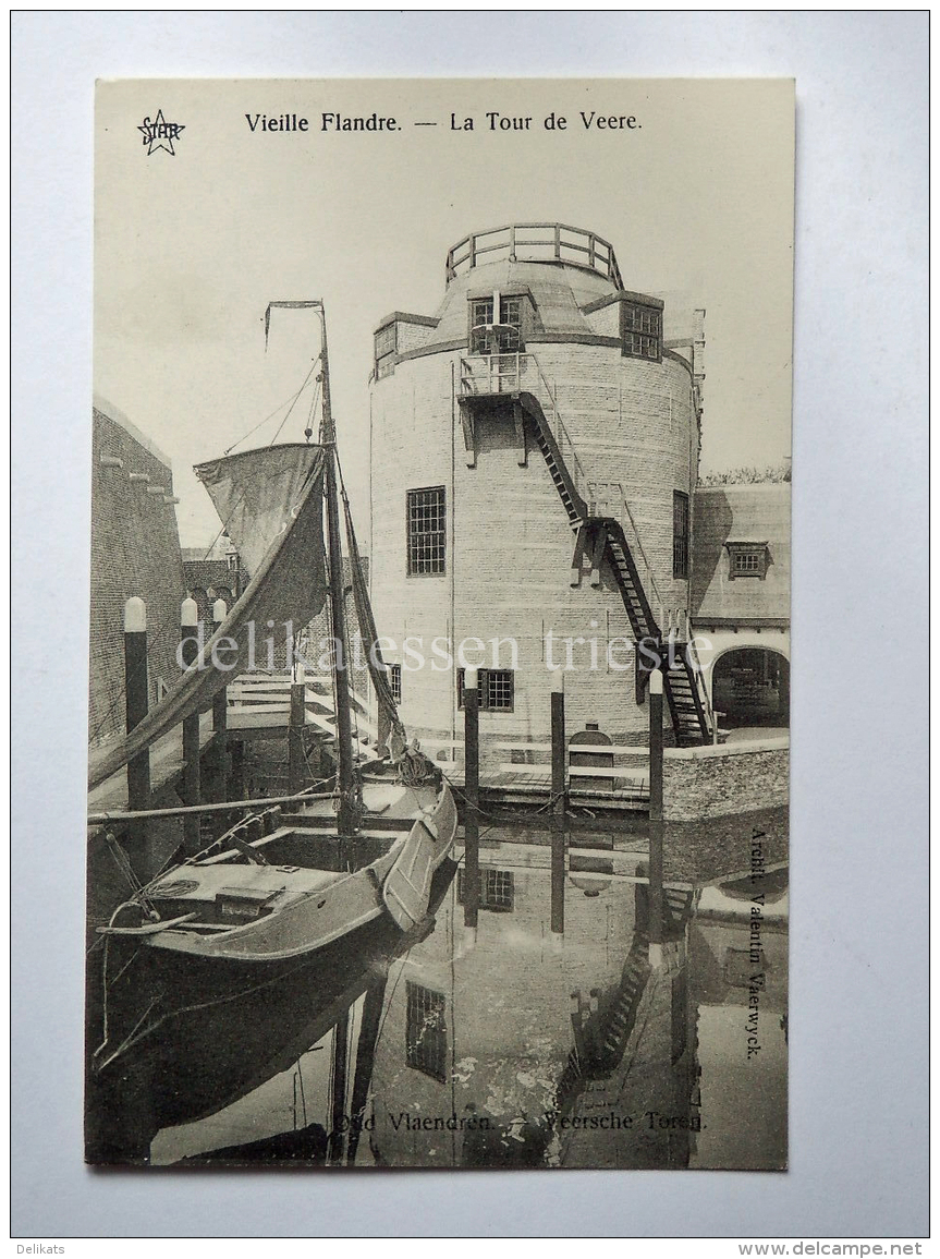 PAESI BASSI ZELANDA VEERE La Tour LIGTHOUSE NETHERLANDS Ship Sailing Boat AK Old Postcard - Veere