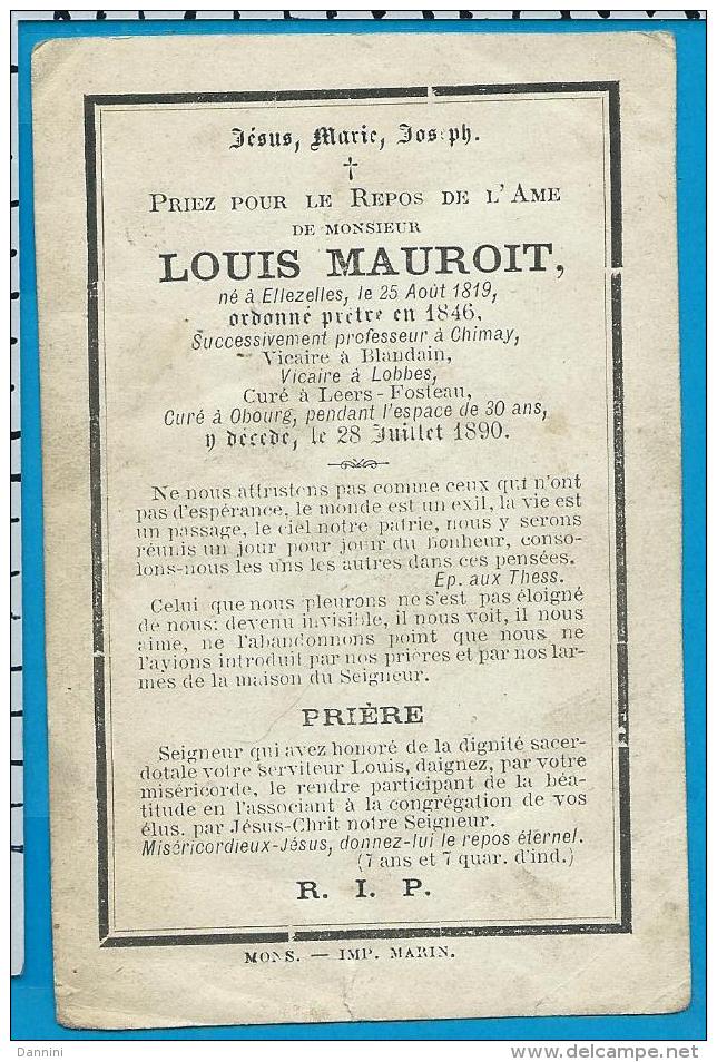 Bp    T.R.M.   Mauriot    Leers - Foteau      Obourg    1 Stuks - Devotieprenten