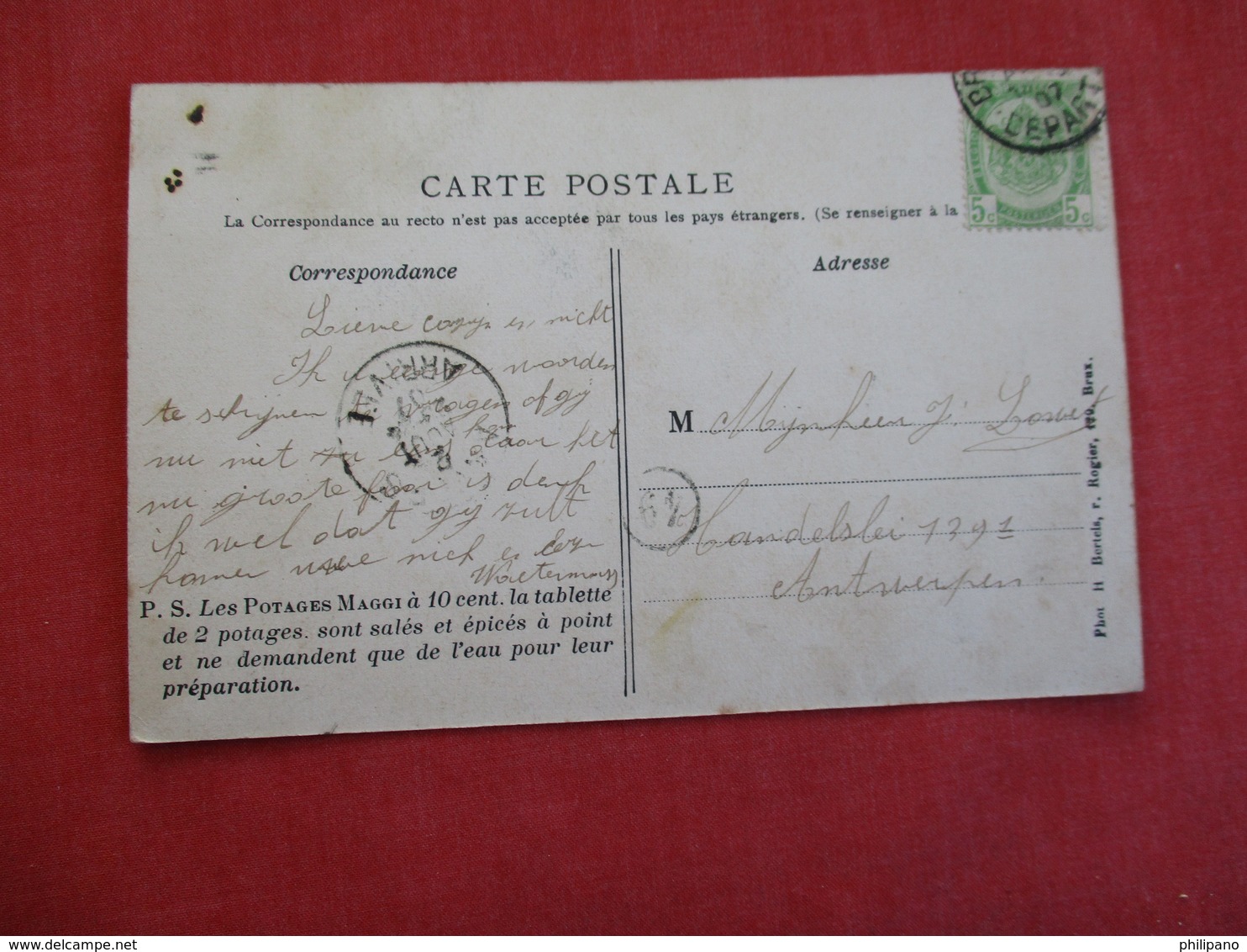 Le Château De Vosselaer Has Stamp & Cancel   Ref 2860 - Vosselaar