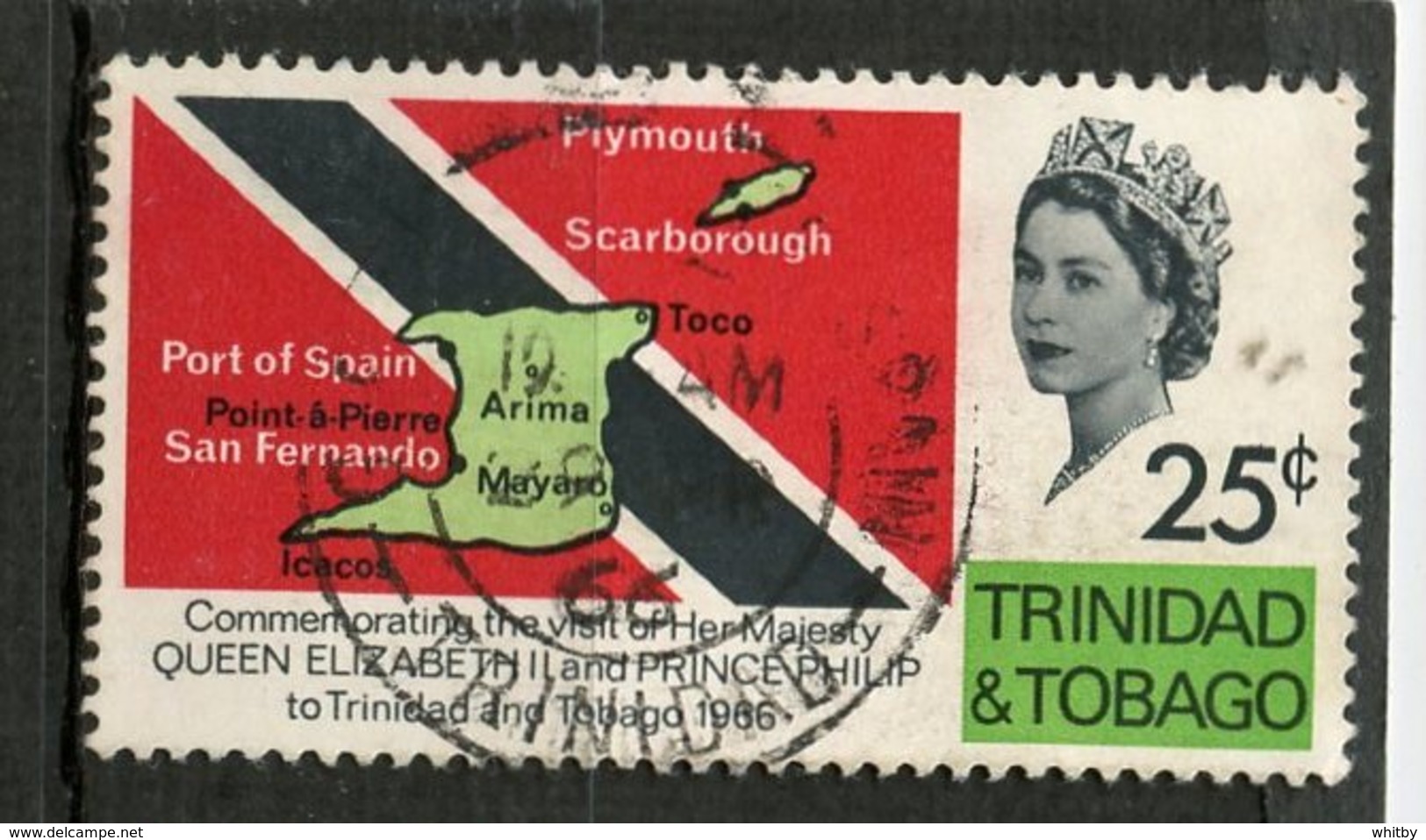 Trinidad And Tobago 1966 25c  Flag Issue #121 - Trinidad & Tobago (1962-...)