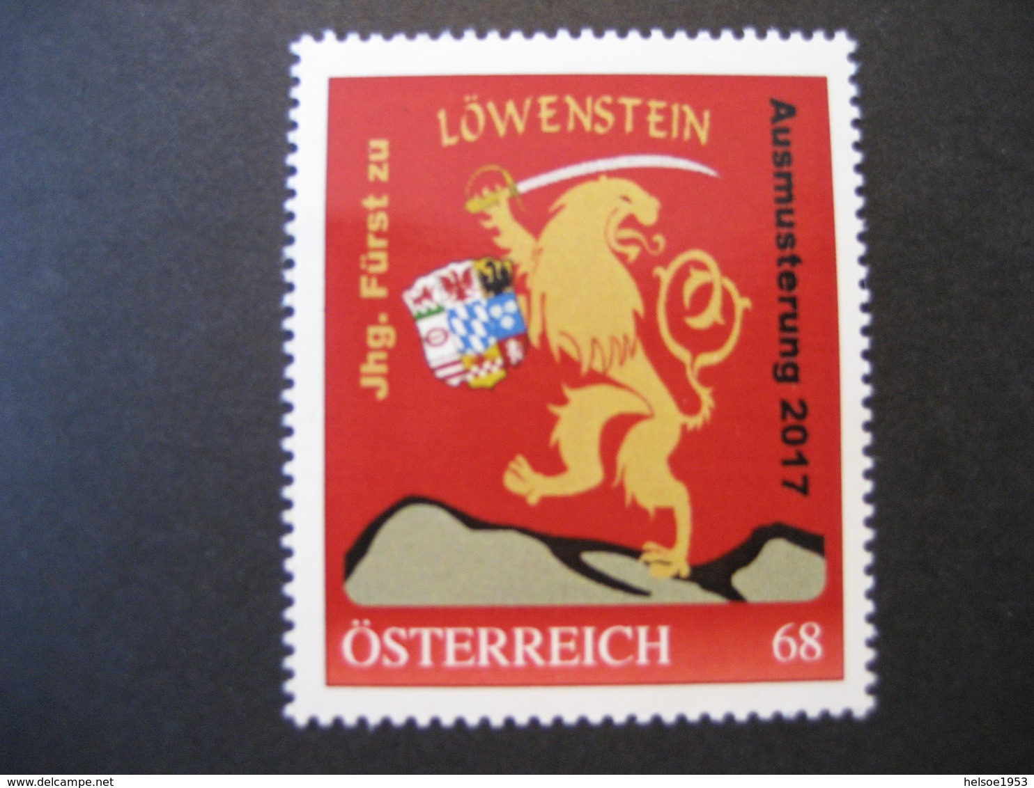Pers.BM** Ausmusterung 2017 Jhg. Fürst Zu Löwenstein - Persoonlijke Postzegels