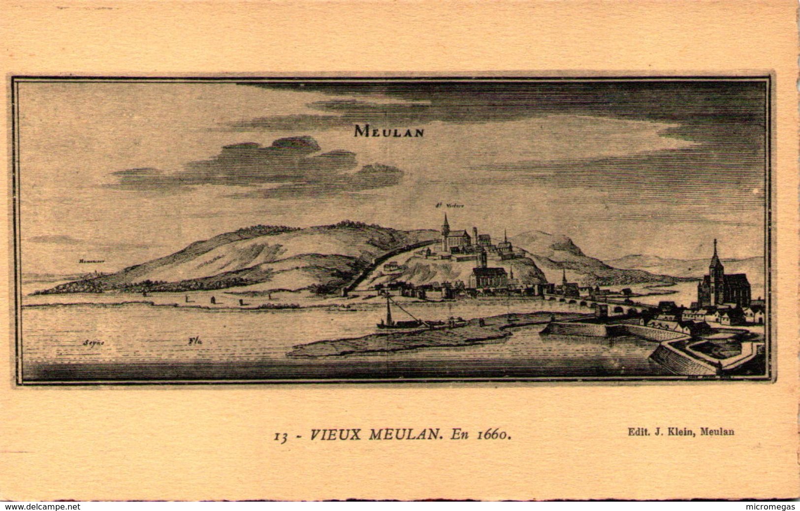 78 - VIEUX MEULAN En 1660 - Meulan