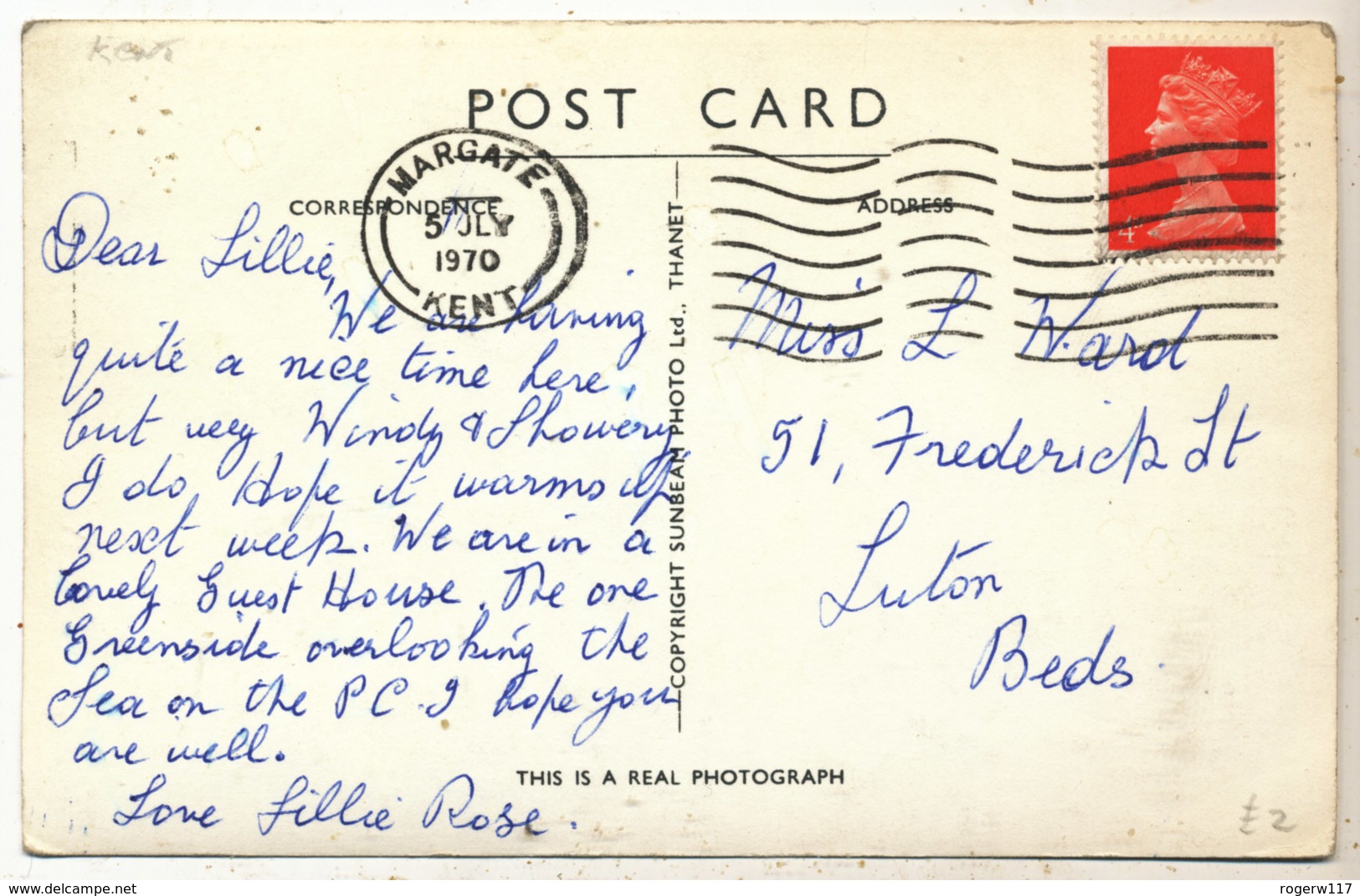 Greenside, Westbrook, 1970 Postcard - Margate