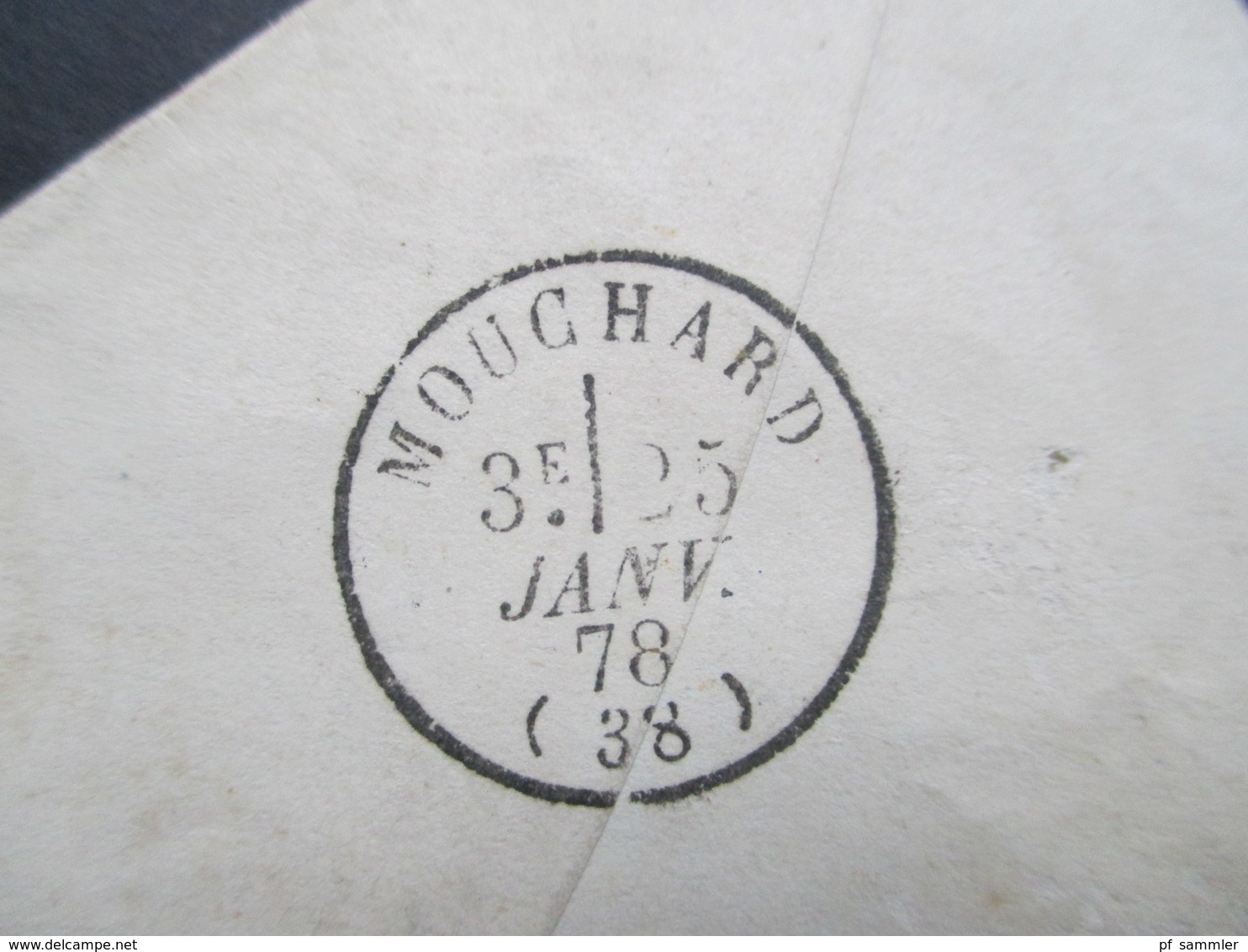 Frankreich 1878 Nr. 63 II Minibrief Von Lons - Le - Saunier Nach Port Lesney Jura. Über Mouchard - 1876-1898 Sage (Type II)