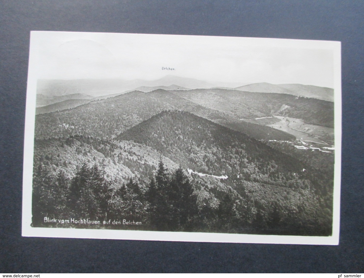 AK / Echtfoto 1933 Blick Vom Hochblauer Auf Den Belchen. SST Badenweiler. Hotel Und Pension Hochblauen - Badenweiler