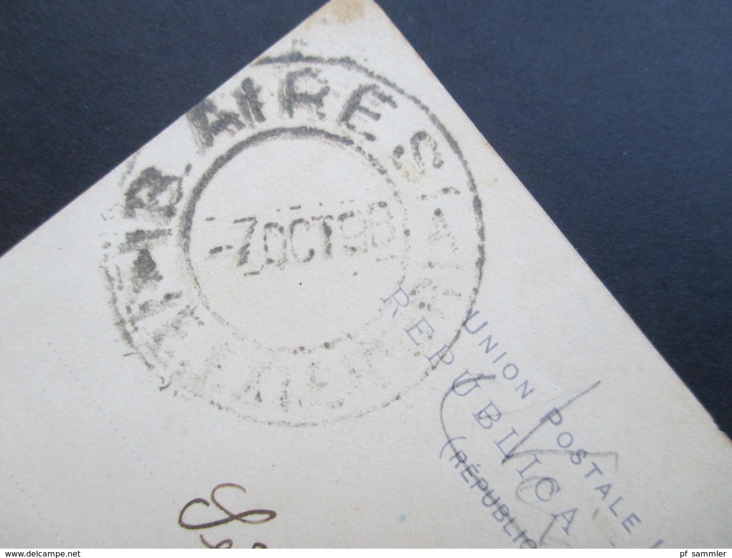 Argentinien 1898 Ganzsache Mit 3 Stempel! Buenos Aires Nach Montevideo - Briefe U. Dokumente