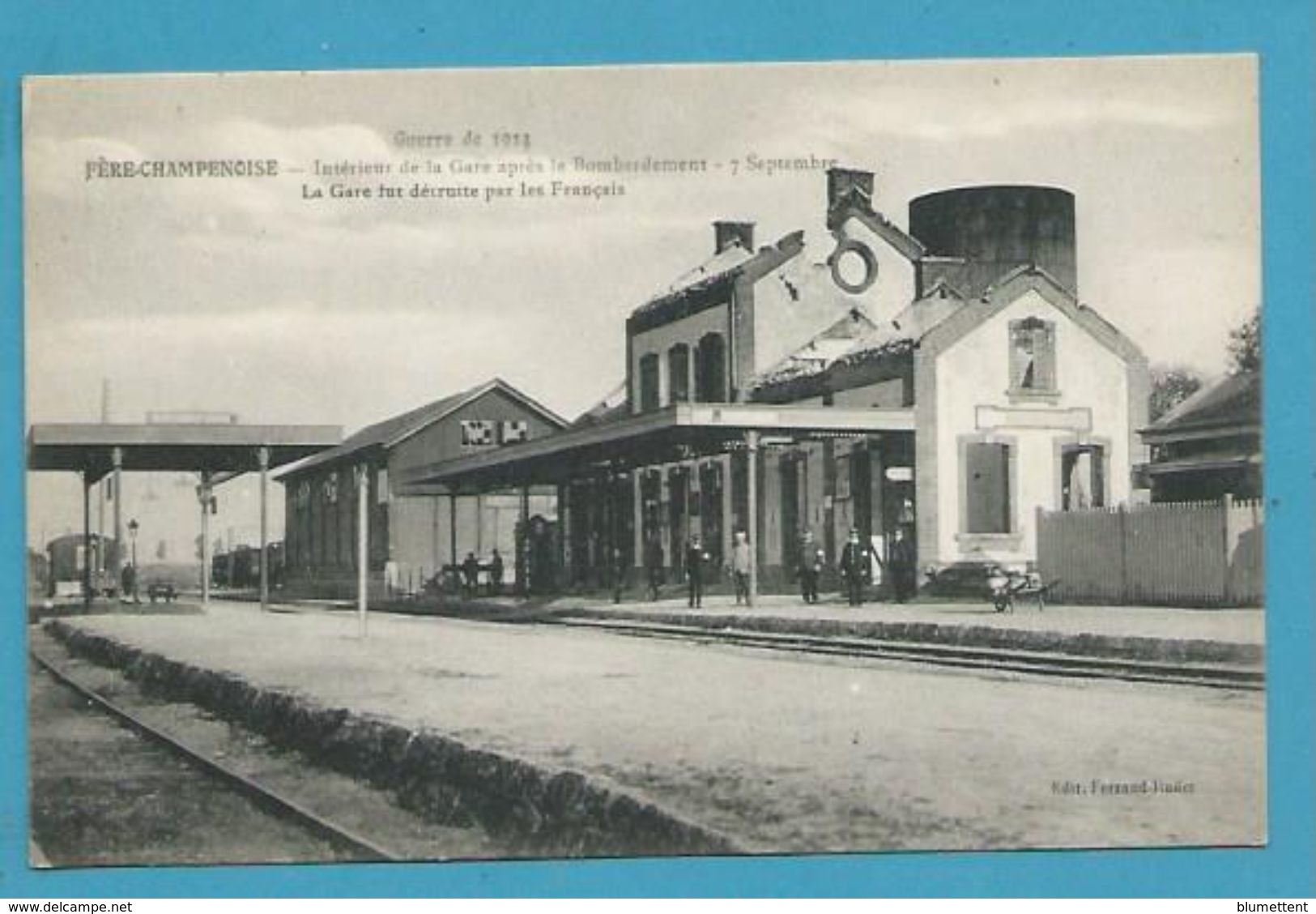 CPA Chemin De Fer La Gare FERE-CHAMPENOISE 51 - Fère-Champenoise