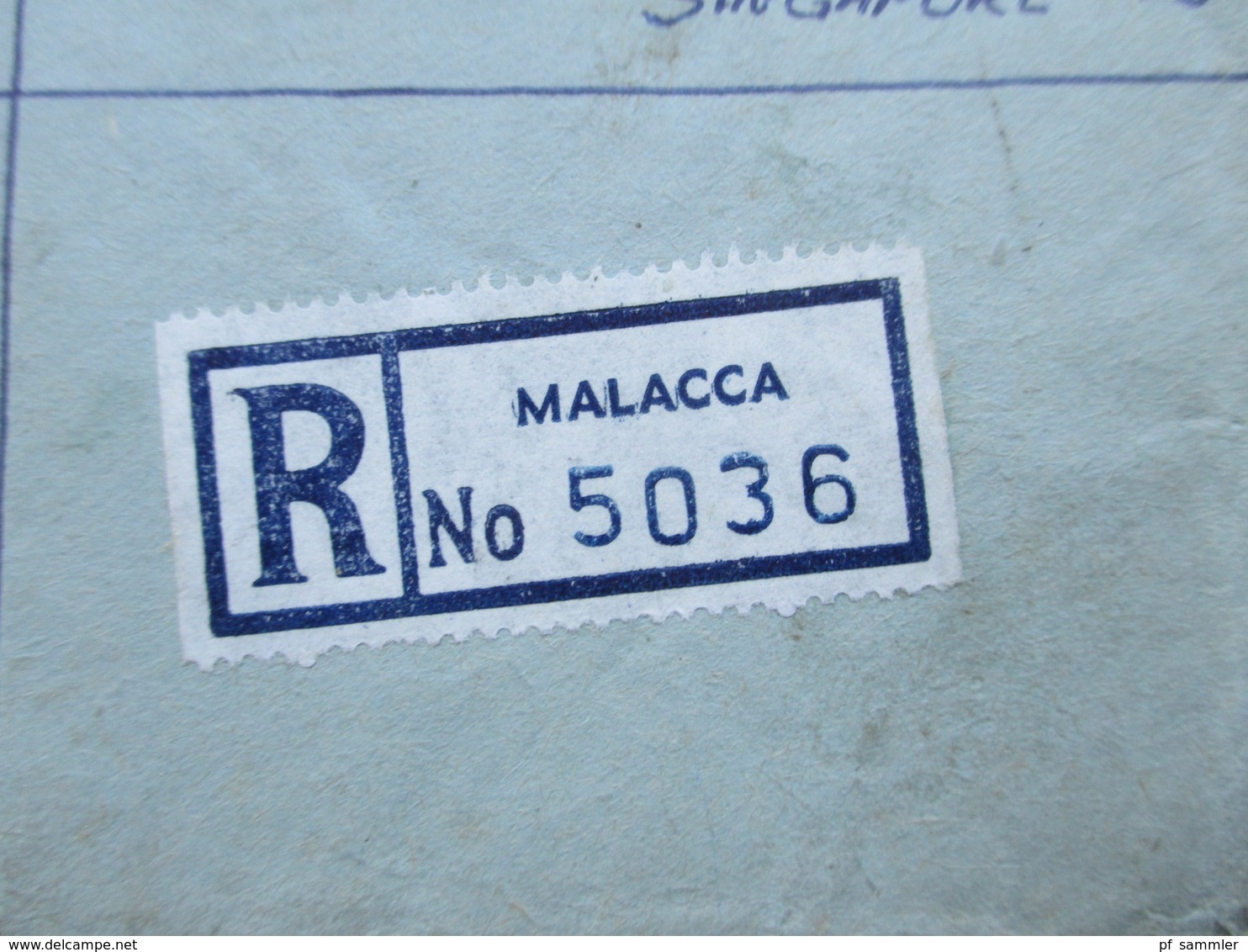 Malaysia 1966 R-Brief Malacca No 5036 Nach Katong Singapore! 5 Stempel!! - Malasia (1964-...)