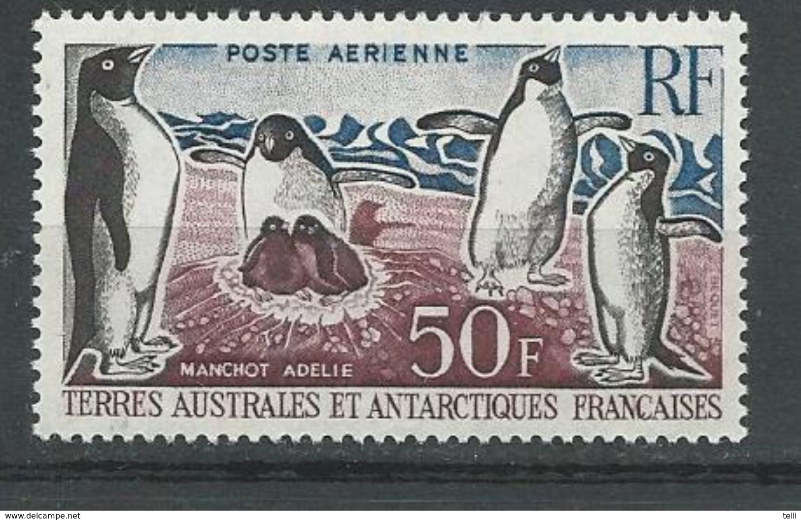 TAAF Scott C4 Yvert PA5 (1) *VLH Cote 42$ 1963 - Unused Stamps