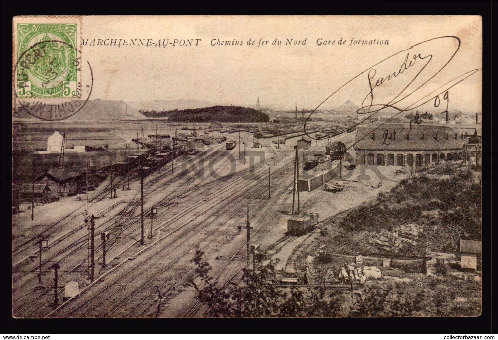 MARCHIENNE AU PONT CHEMINS DE FER DU NORD GARE DE FORMATION  Belgium   Vintage Ca. 1900 Postcard  (W4-3477) RAILWAY - Andere & Zonder Classificatie