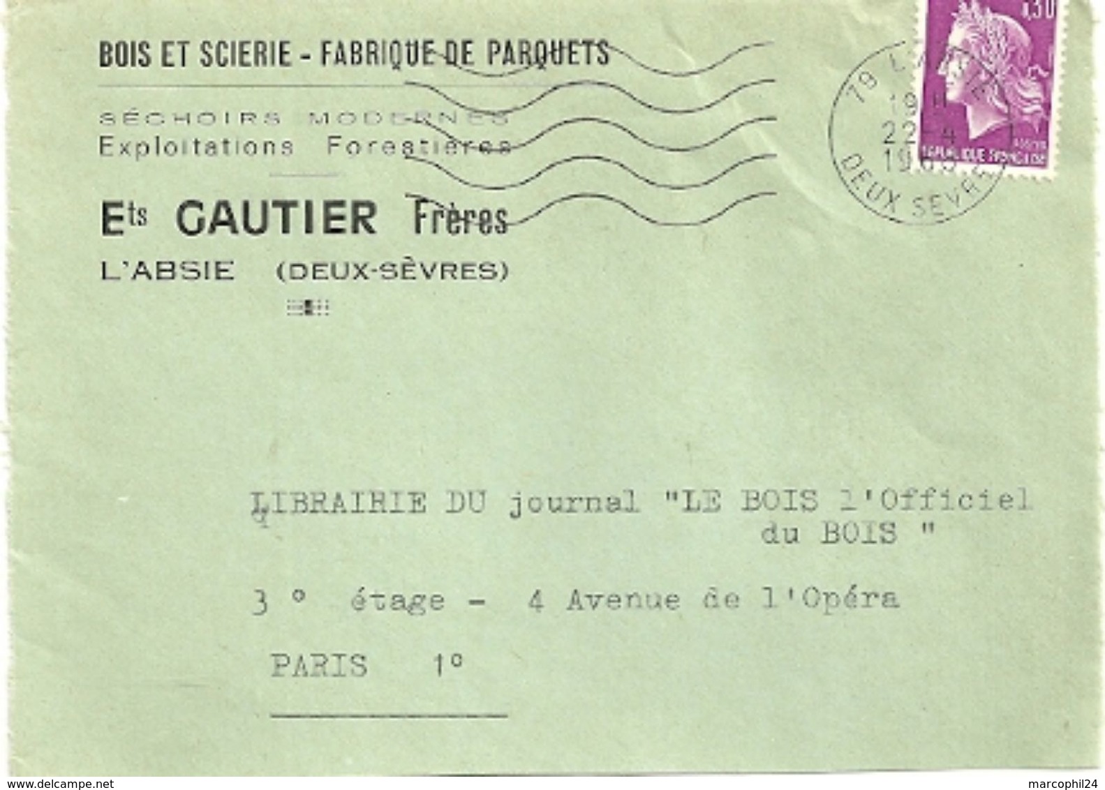 DEUX SEVRES - Dépt N° 79 = L' ABSIE 1968 = FLAMME Codée = SECAP '5 Lignes Ondulées' - Mechanical Postmarks (Advertisement)