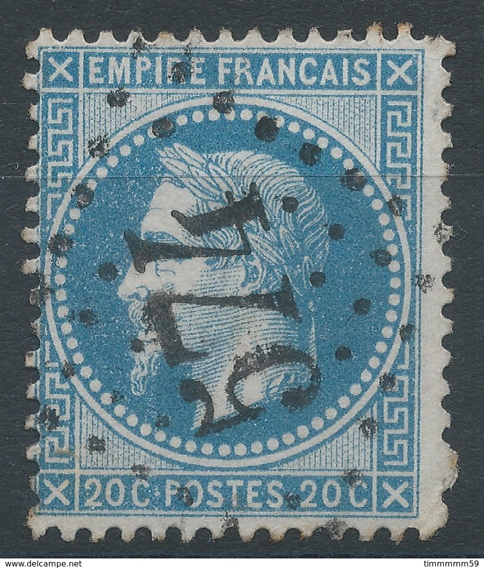 Lot N°41263  Variété/n°29A, Oblit GC 574 Bourges, Cher (17), Multitude De Points Blancs Face Au Visage - 1863-1870 Napoléon III Lauré