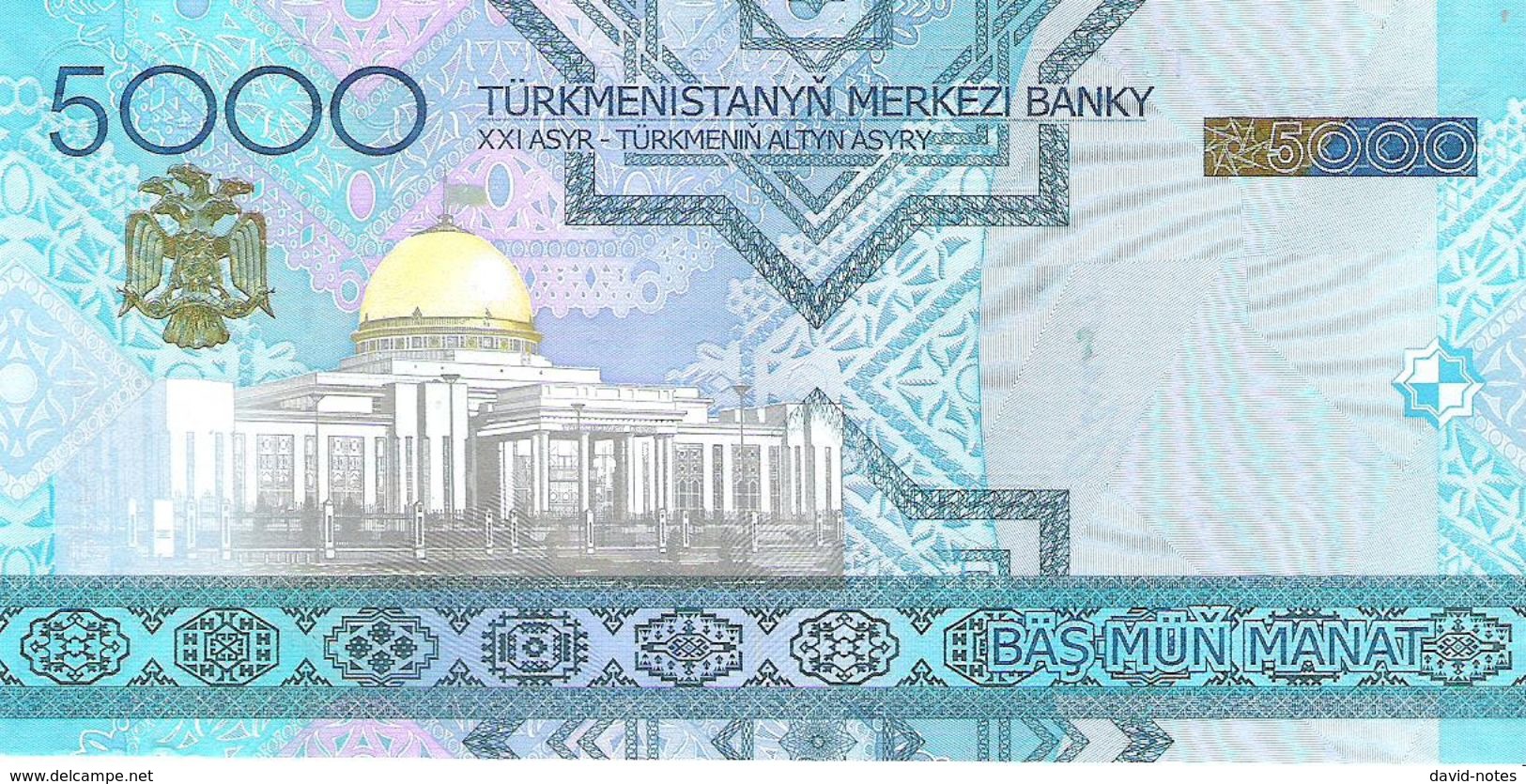 Turkmenistan - Pick 21 - 5000 Manat 2005 - Unc - Turkmenistan