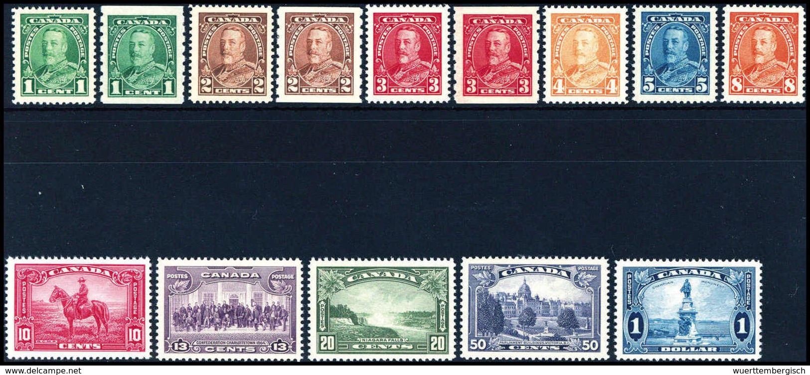 ** 1 C.-1 $, Tadellos Postfr. Serie Inkl. D-Zhg., Mi.-Preis Gilt Für Ungebraucht.<br/><b>Katalogpreis: 211,-+</b> (Miche - Autres & Non Classés