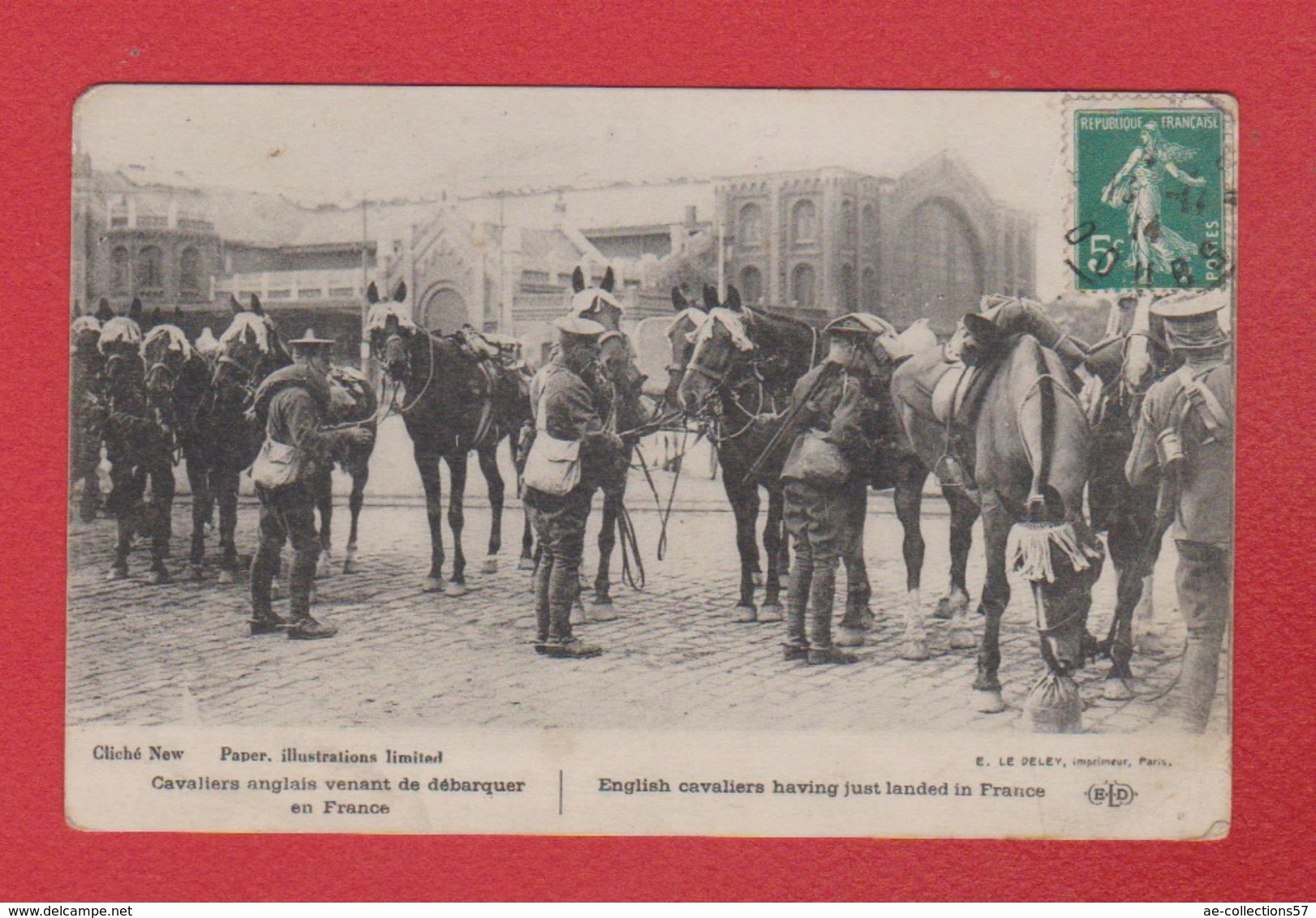 Cavaliers Anglais Venant De Débarquer En France - War 1914-18