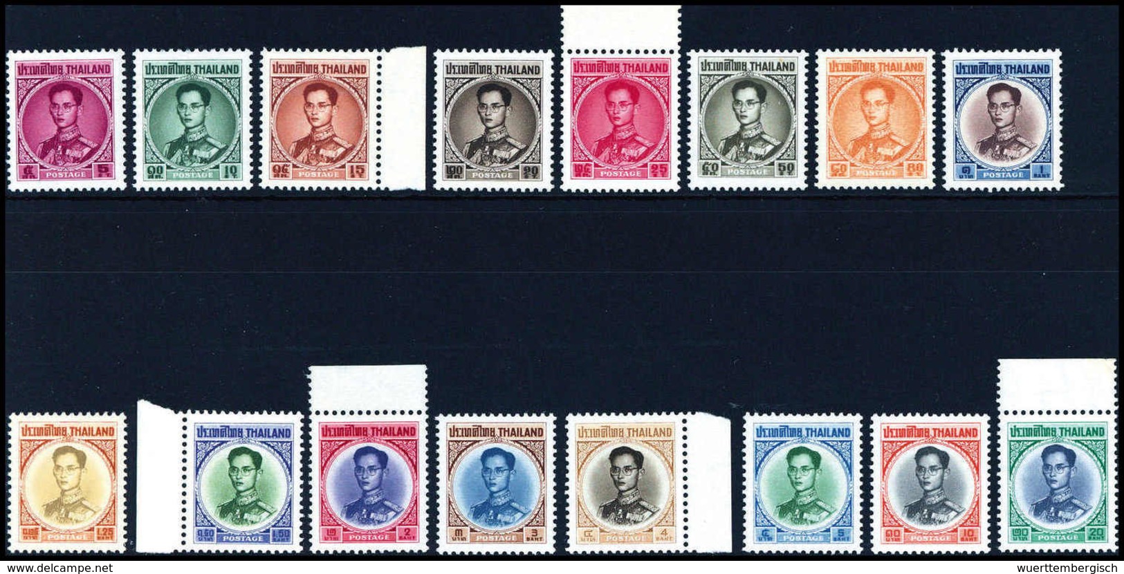 ** König Bhumibol, Tadellos Postfr. Serie Inkl. Ergänzungswert.<br/><b>Katalogpreis: 620,-</b> (Michel: 411/27,616) - Other & Unclassified