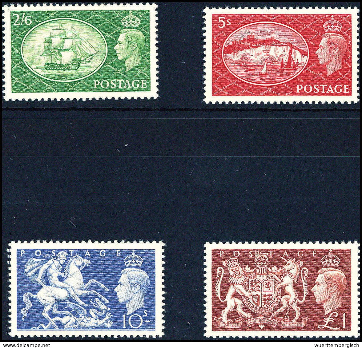 ** König George VI., Tadellos Postfr. Serie.<br/><b>Katalogpreis: 120,-</b> (Michel: 251/54) - Autres & Non Classés