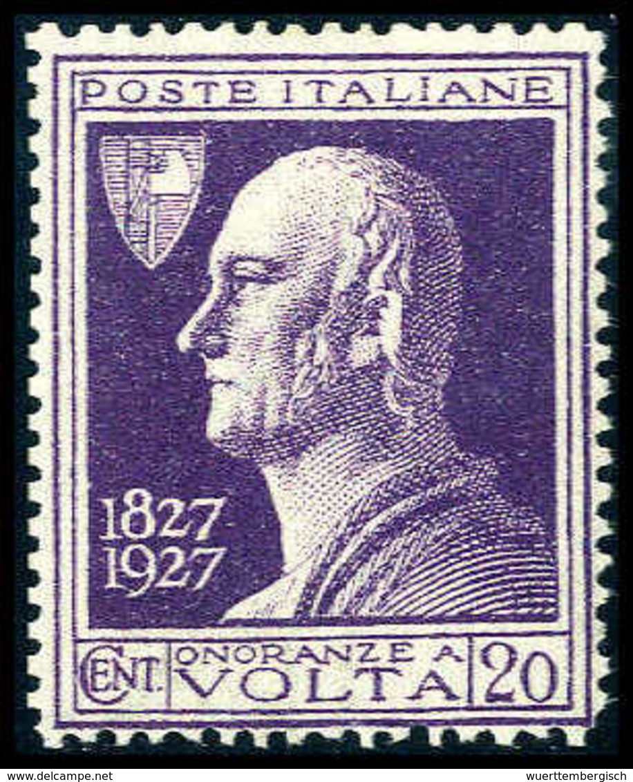 ** 1927, Volta 20 C. Violett, Tadellos Postfr. In Dieser Farbe Existiert Die Marke Nur Mit Aufdruck Der Ital. Kolonien C - Altri & Non Classificati