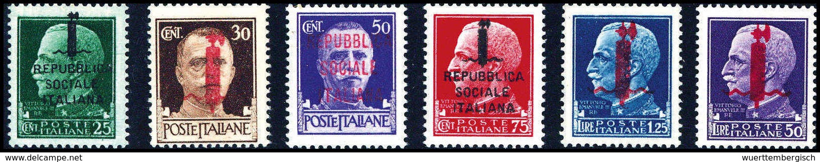 ** 25 C.-50 L., Tadellos Postfr. Serie, Höchstwert Sign. Raybaudi.<br/><b>Katalogpreis: 365,-</b> (Michel: 642/46,647c) - Altri & Non Classificati