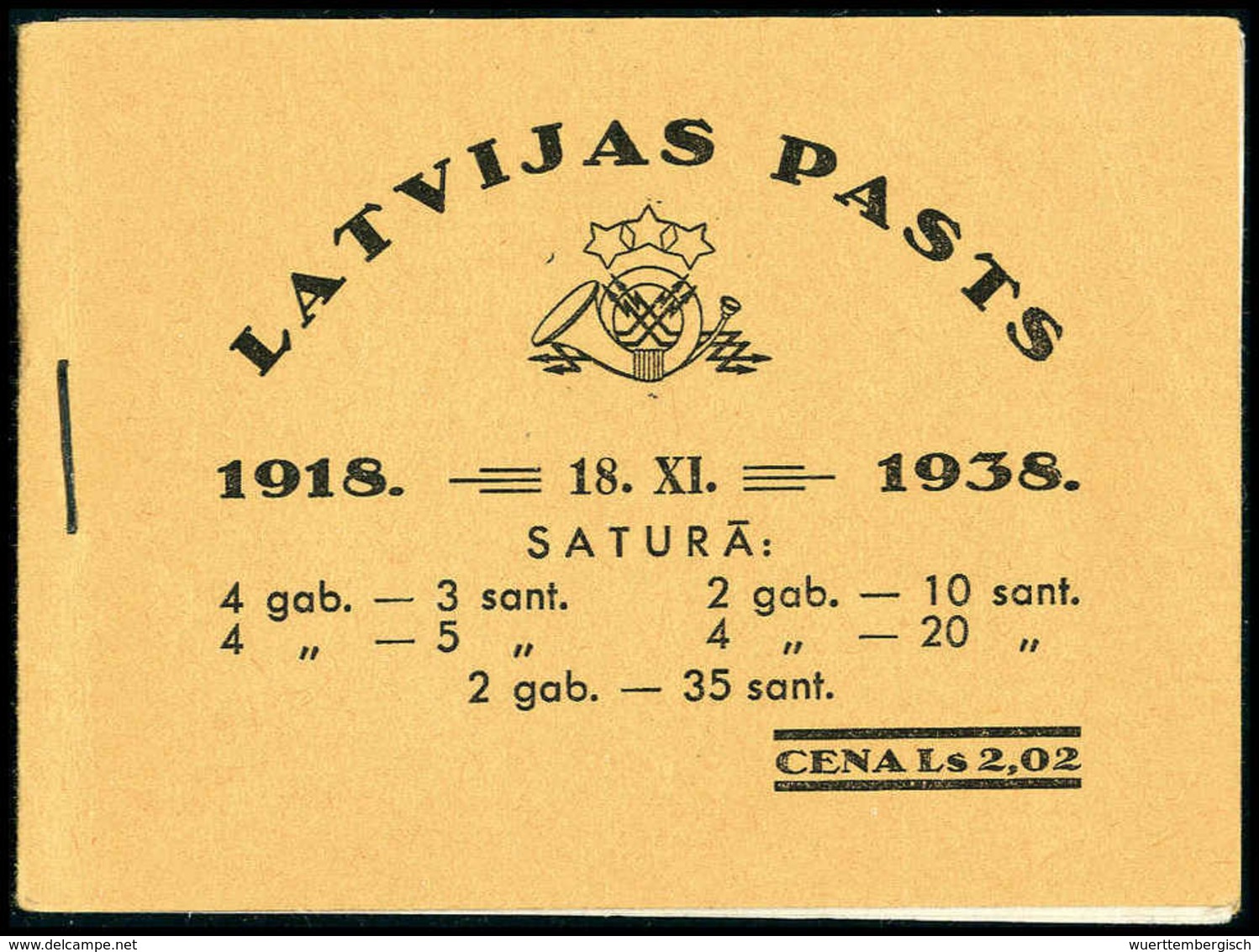 ** 1938, Staatsgründung, CENA Ls 2.02, In Sehr Sauberer Erhaltung (rs. Druckstelle V. Der Klammer Des Darunterlieg. Heft - Autres & Non Classés