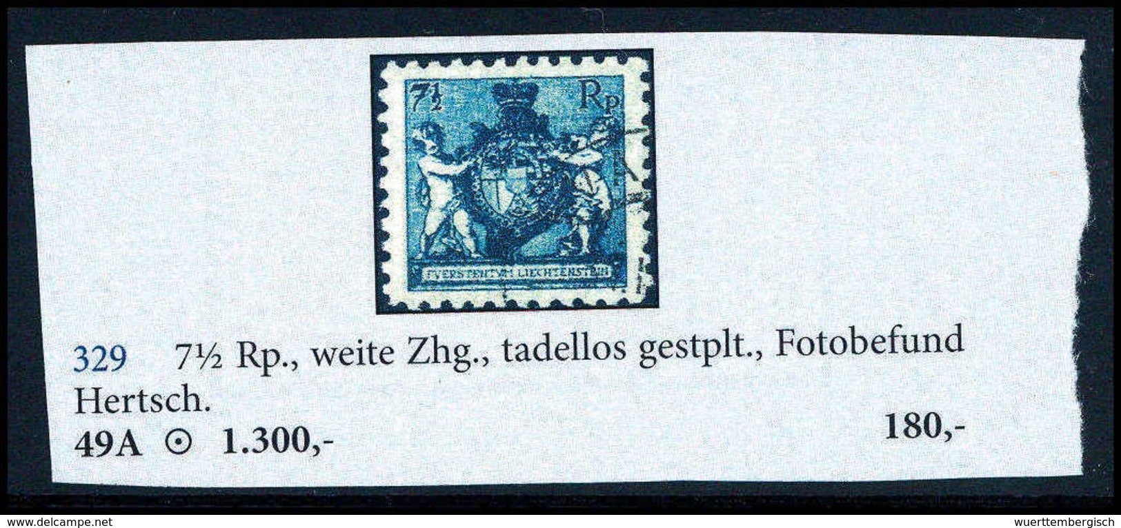 Gest. 7½ Rp., Zhg. L 9½, Tadelloses, Sauber Gestplt. Exemplar In Perfekter Zähnung. Eine Sehr Seltene Und Unterbewertete - Other & Unclassified