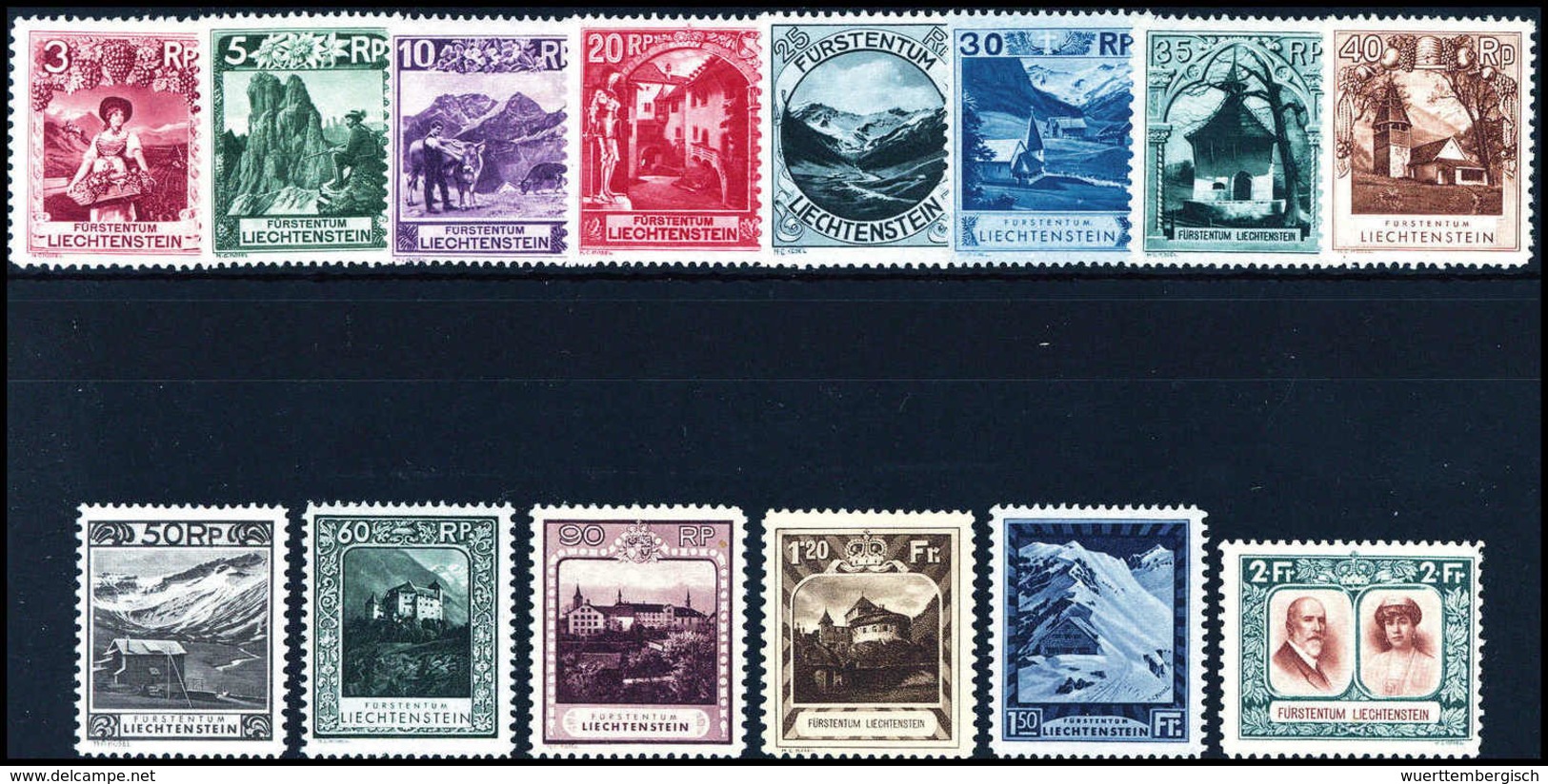 ** Landschaften Und Fürstenpaar, Tadellos Postfr. Serie.<br/><b>Katalogpreis: 2.200,-</b> (Michel: 94/107) - Sonstige & Ohne Zuordnung