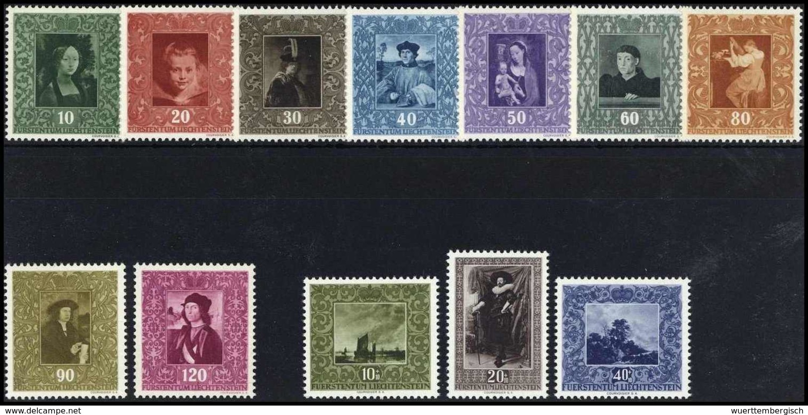 ** Gemälde, Fünf Verschiedene, Tadellos Postfr. Serien.<br/><b>Katalogpreis: 490,-</b> (Michel: 268/76,301/3,306/8,311/1 - Altri & Non Classificati