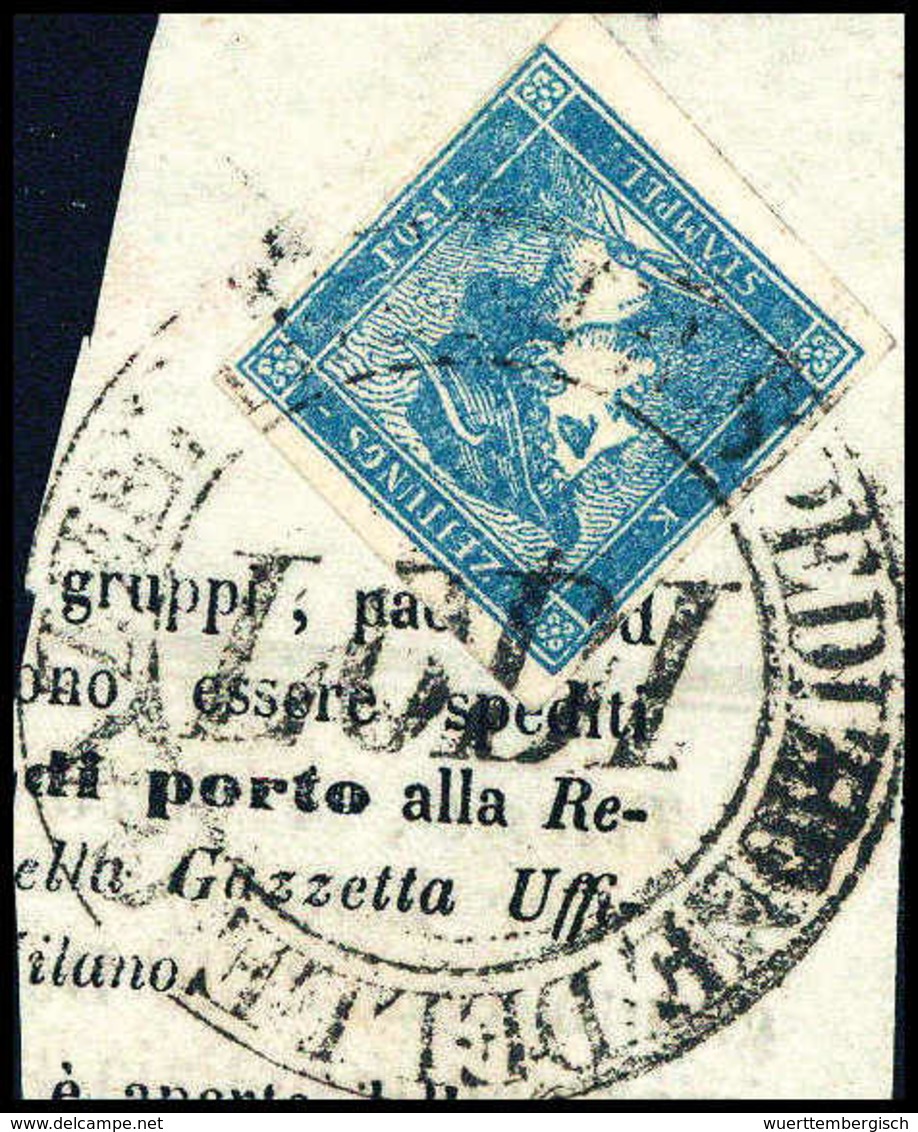 Briefst. 0,6 Kr., Blauer Merkur, Pracht-Bfstk. Mit Vollem Abschlag Des L&V-Stempel LODI, Fotobefund Ferchenbauer. (Miche - Other & Unclassified