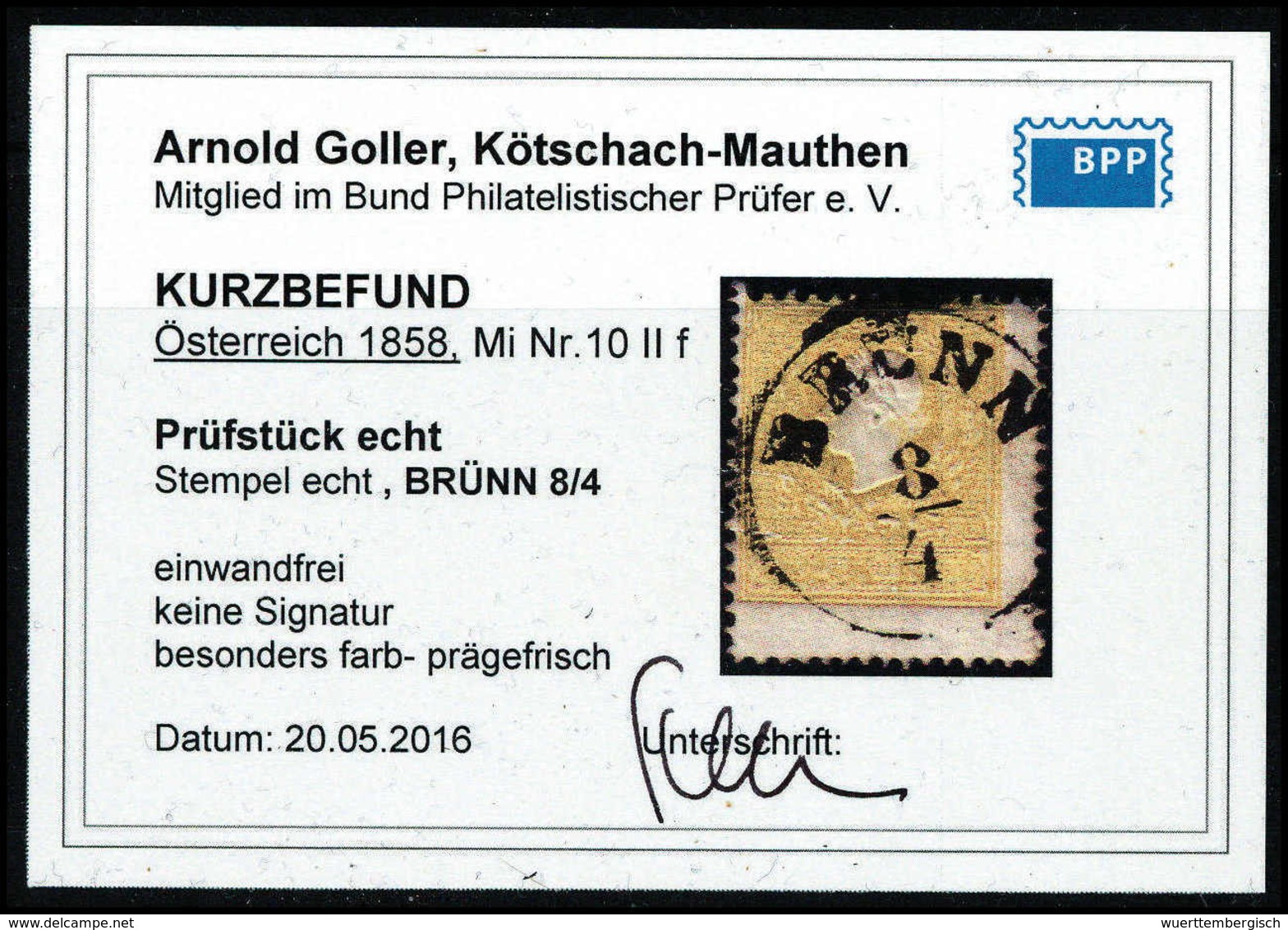 Gest. 2 Kr., Prachtstück Mit Zentr. K1 BRÜNN, Fotobefund Goller BPP.<br/><b>Katalogpreis: 180,-</b> (Michel: 10IIf) - Altri & Non Classificati